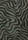 Luxe 5 x 8 Green Curvy Lines Area Rug