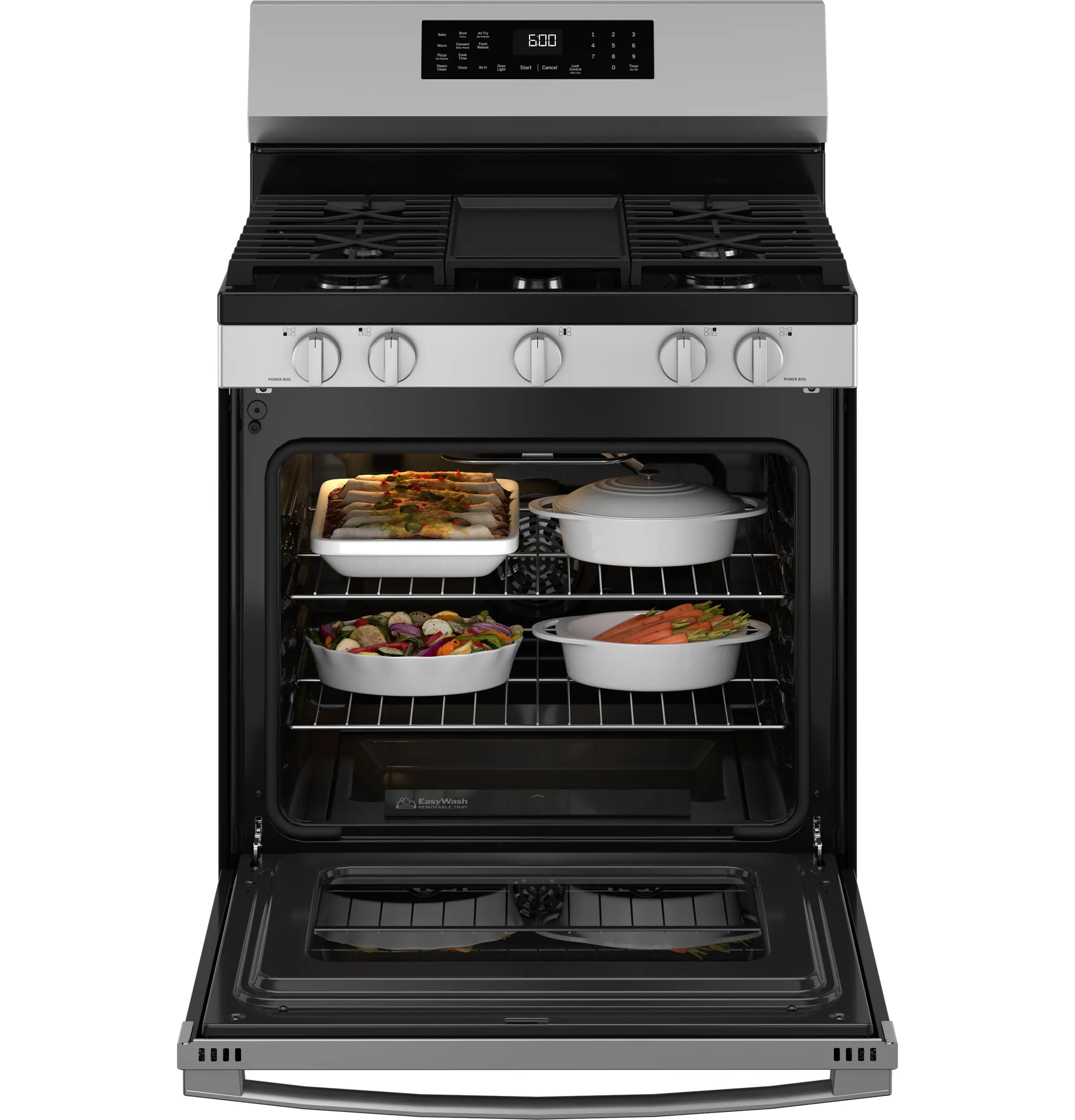 GGF600AVSS GE 5.3 Cu Ft Single Oven Convection Gas Range - Stainless Steel-10