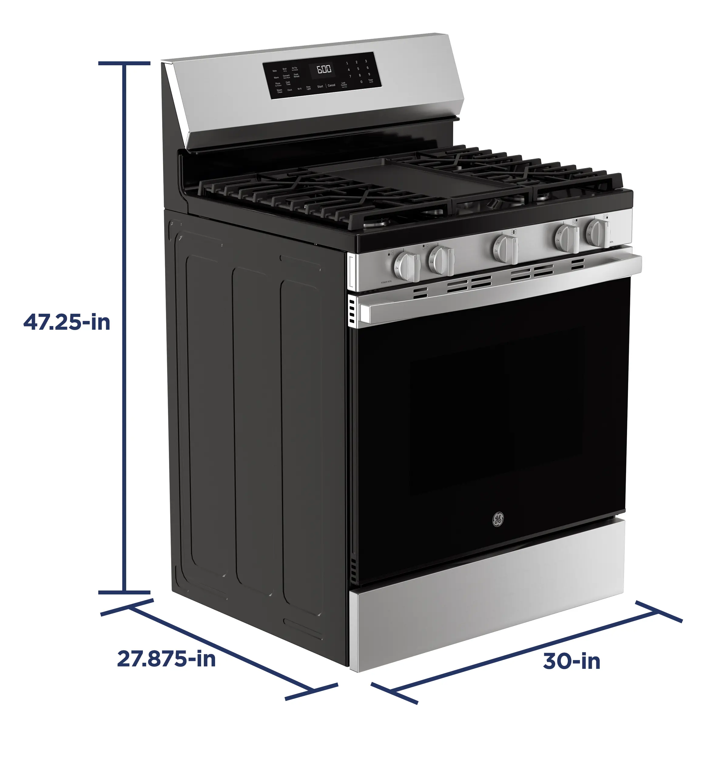 GGF600AVSS GE 5.3 Cu Ft Single Oven Convection Gas Range - Stainless Steel-3