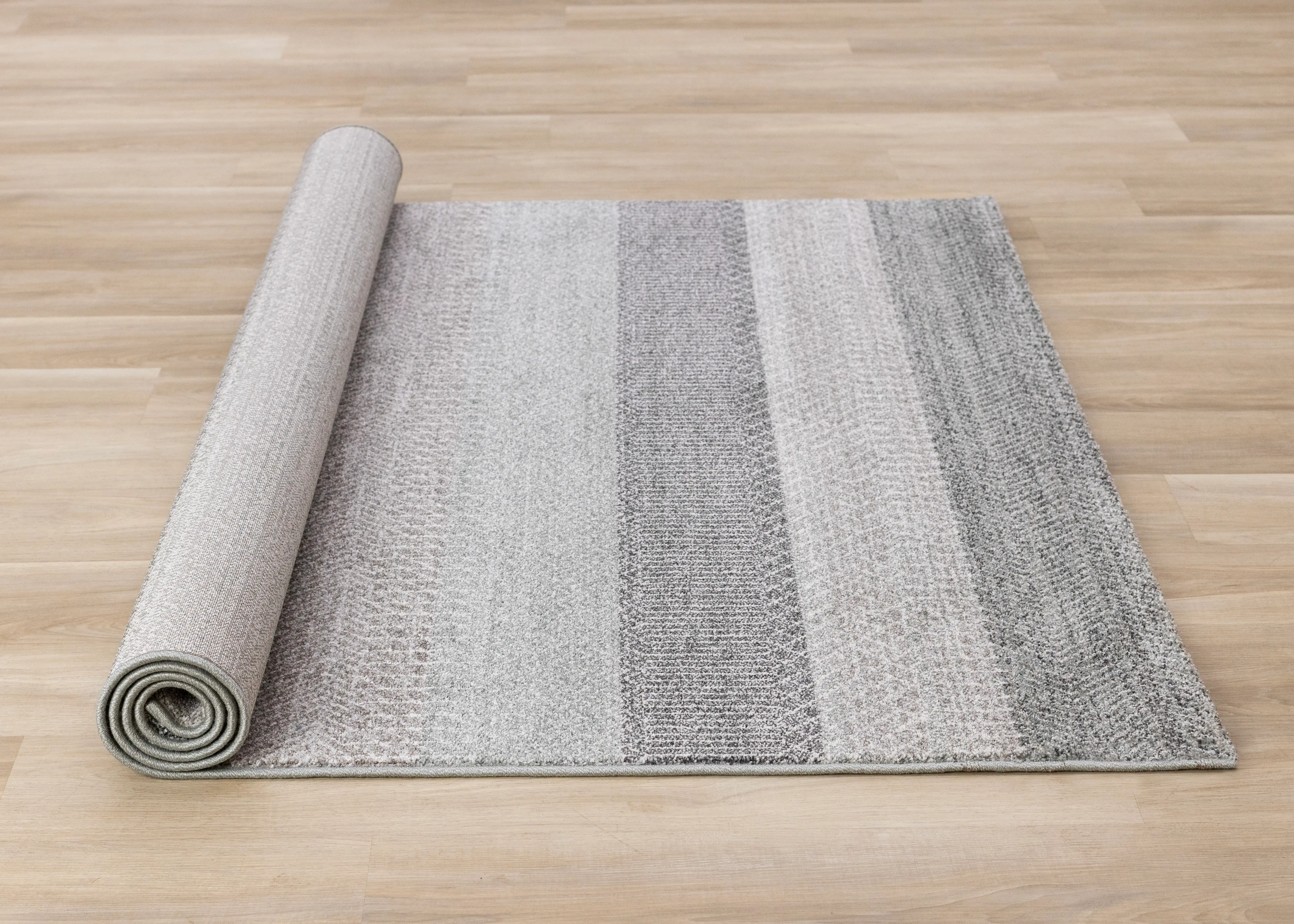 Mae 8 x 11 Gray and White Band Area Rug-4