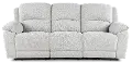 Sahara Nickle Light Gray Triple Power Reclining Sofa
