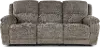 Sahara Stone Dark Gray Triple Power Reclining Sofa