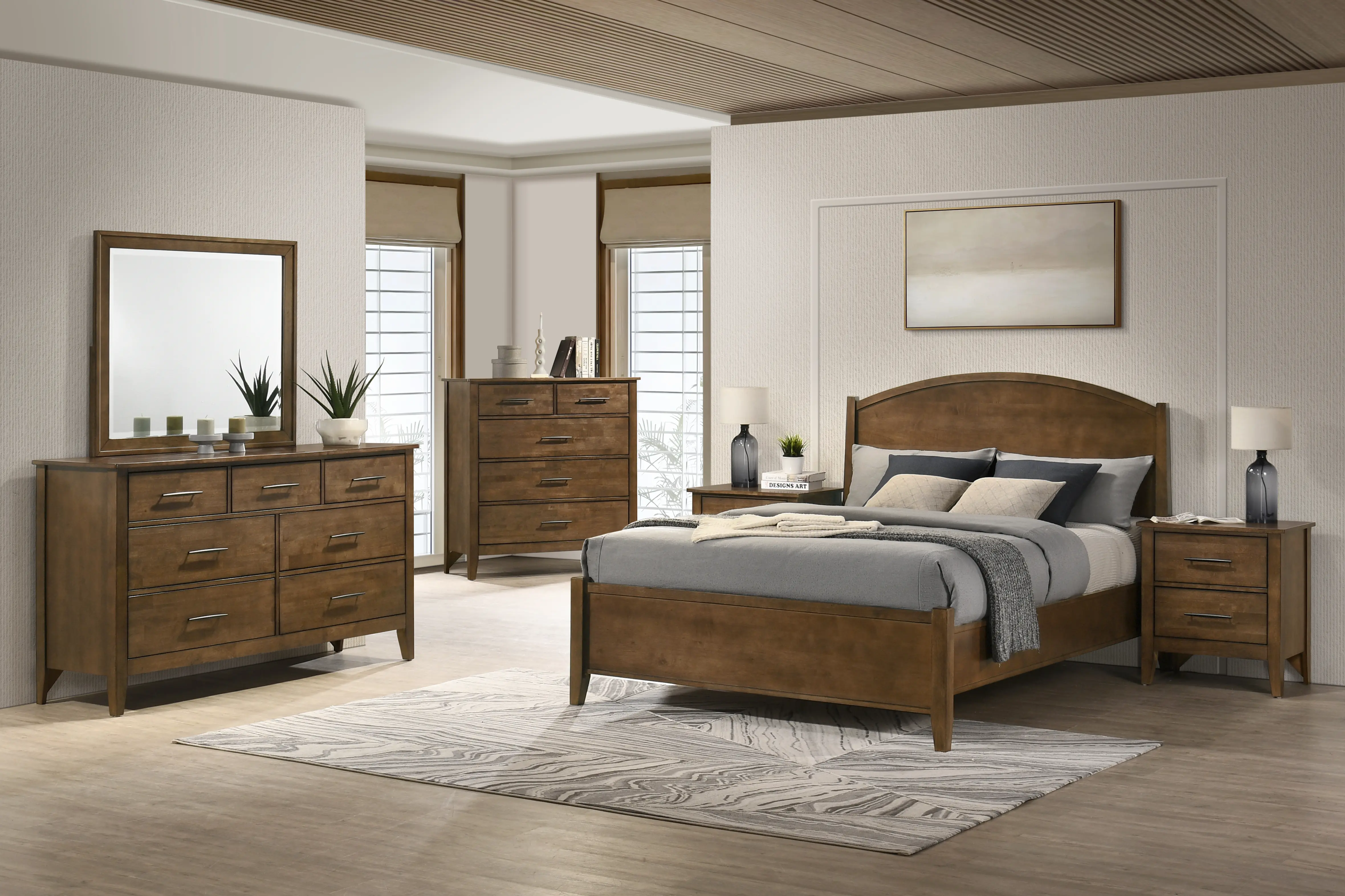 Andover Walnut Queen Bed-2