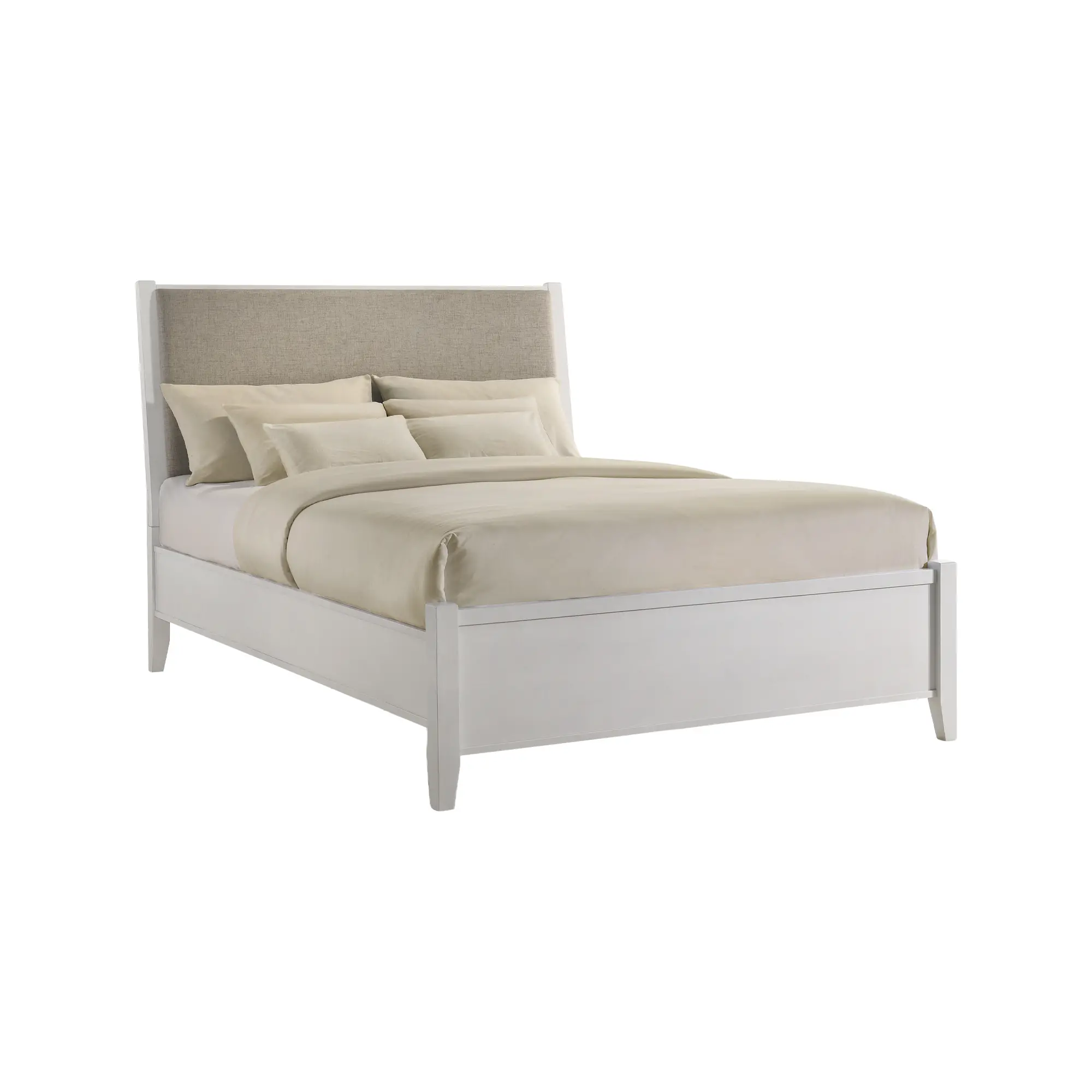 Andover White Upholstered Queen Bed-1