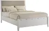 Andover White Upholstered Queen Bed