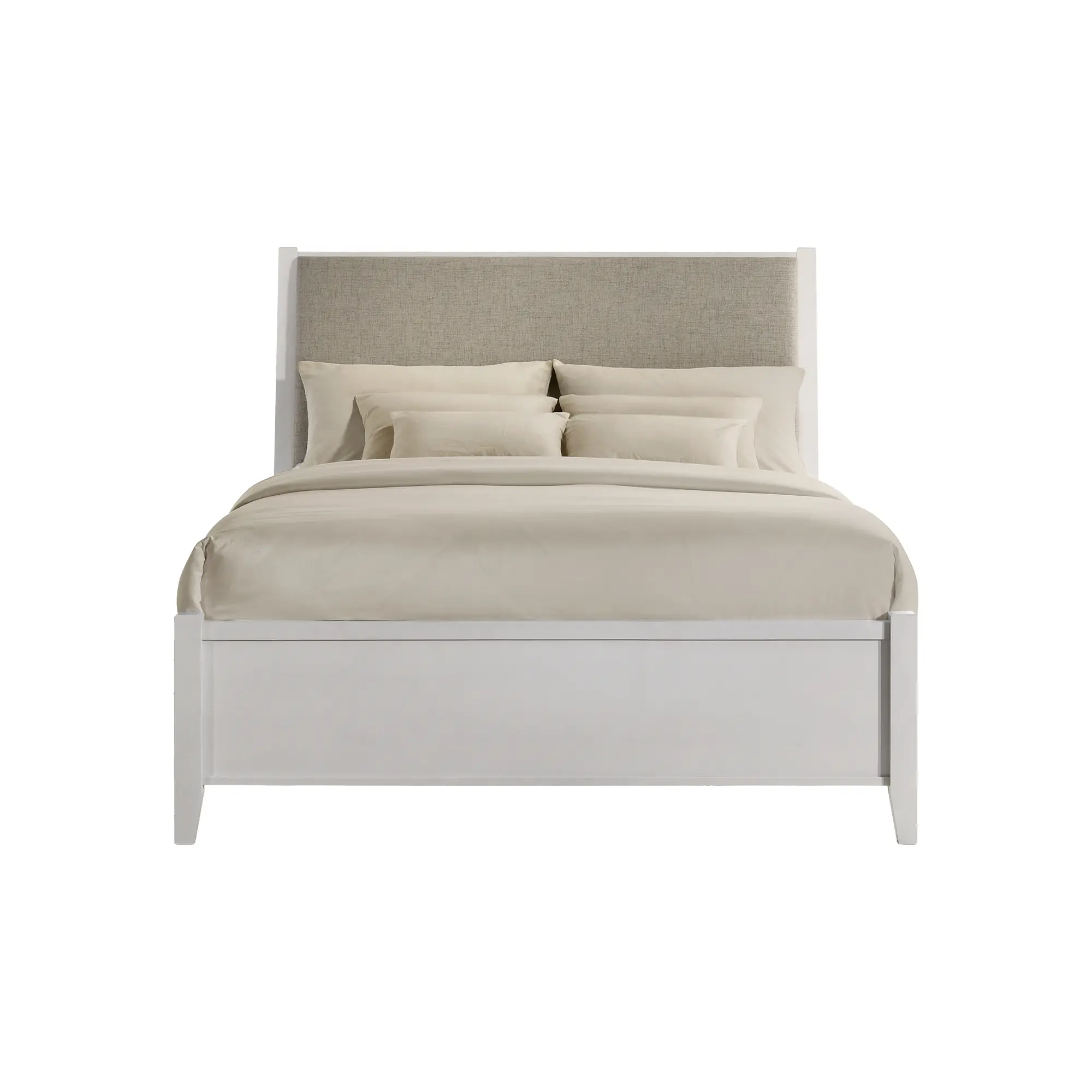Andover White Upholstered Queen Bed-3
