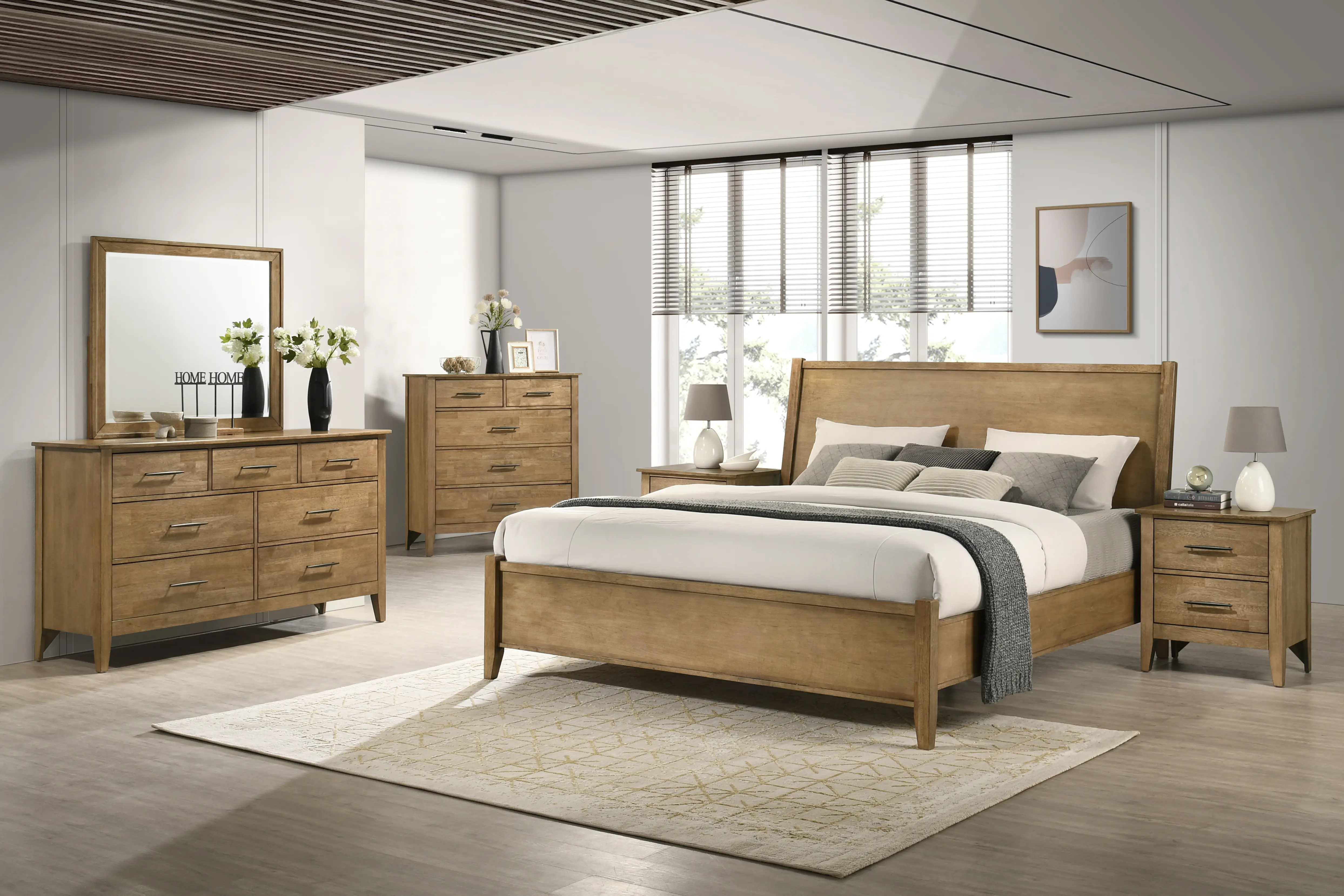 Andover Maple Queen Bed-2