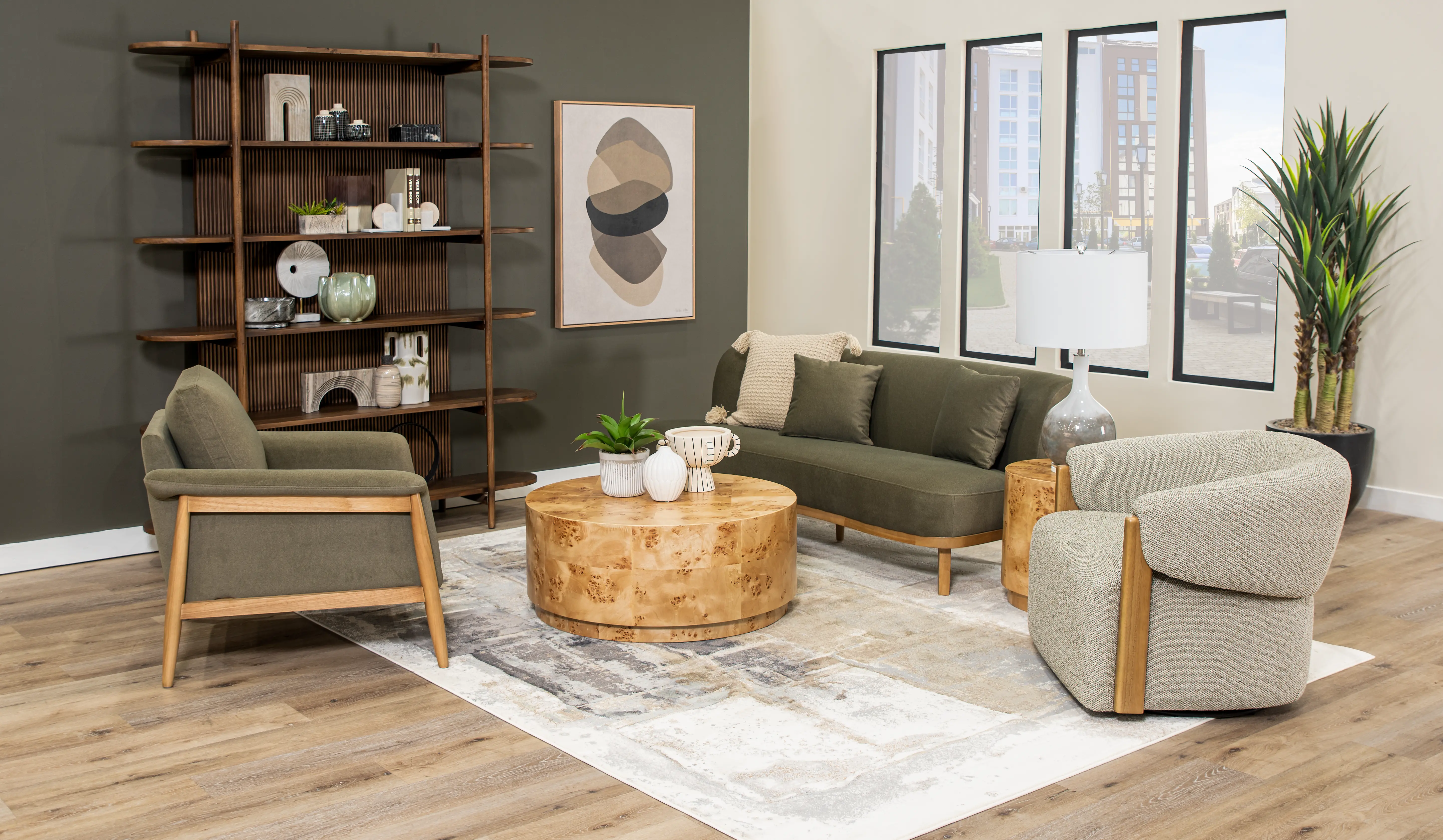 Otto Brown Round Coffee Table-2