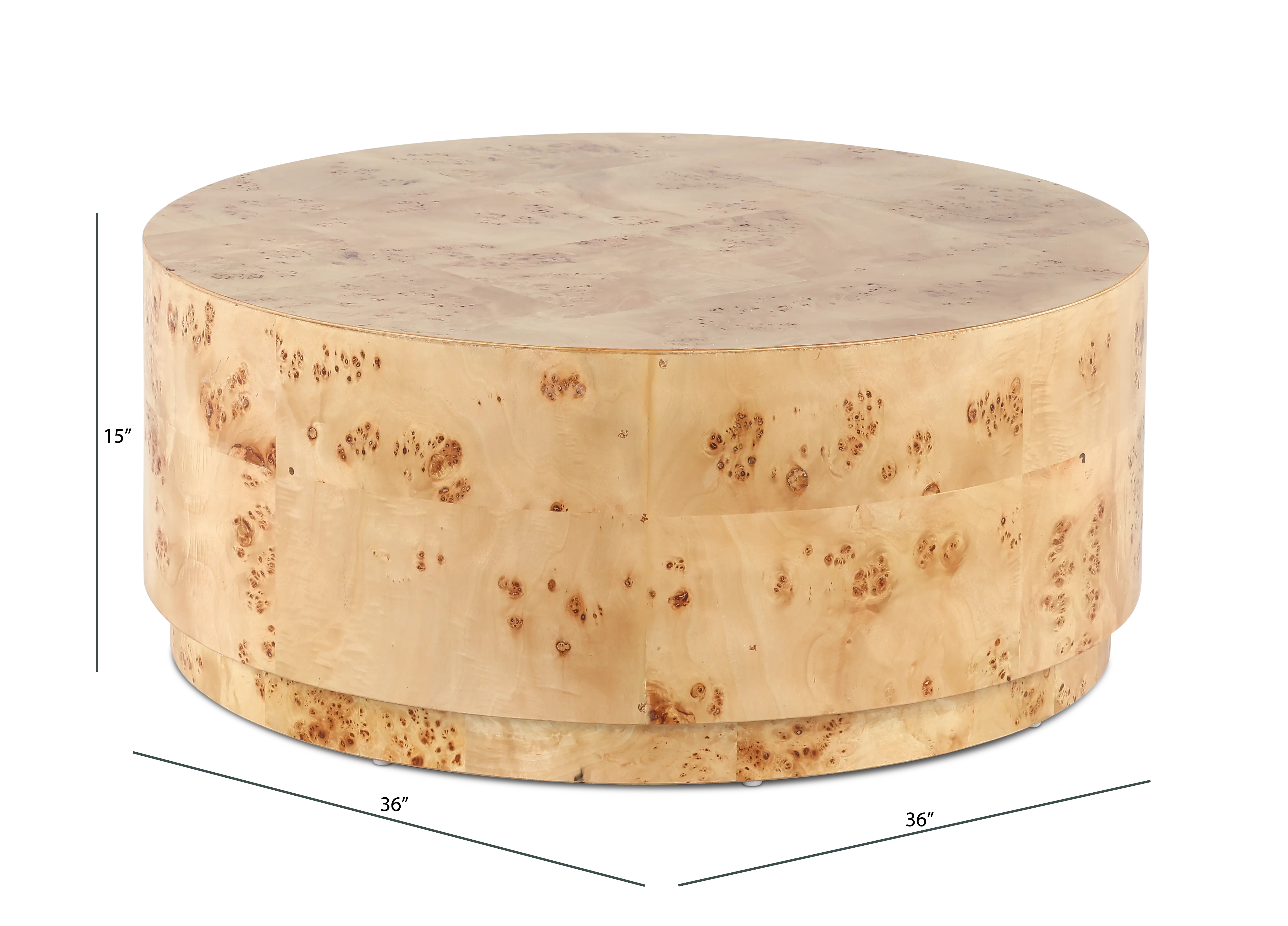 Otto Brown Round Coffee Table-3
