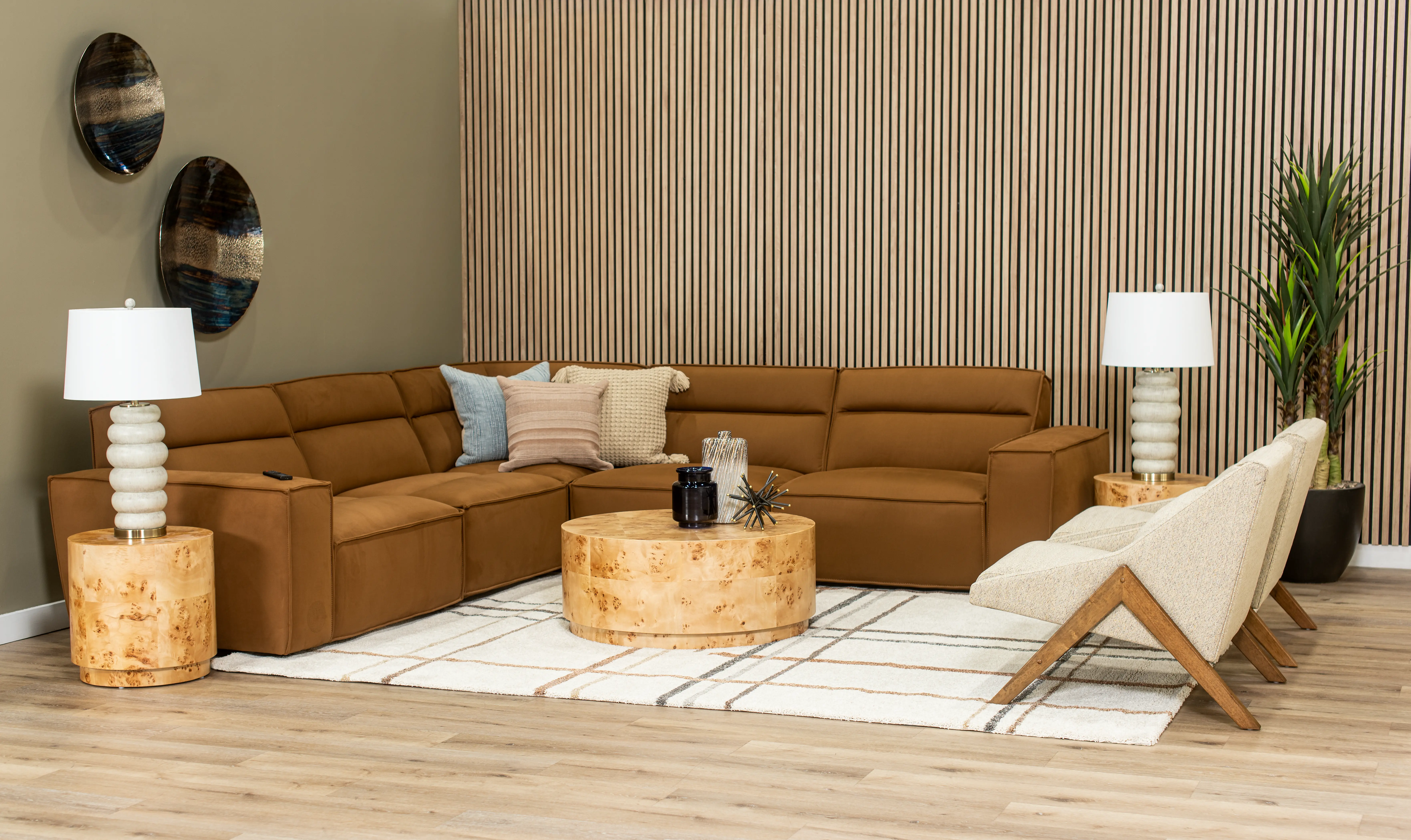 Otto Brown Round Coffee Table-9