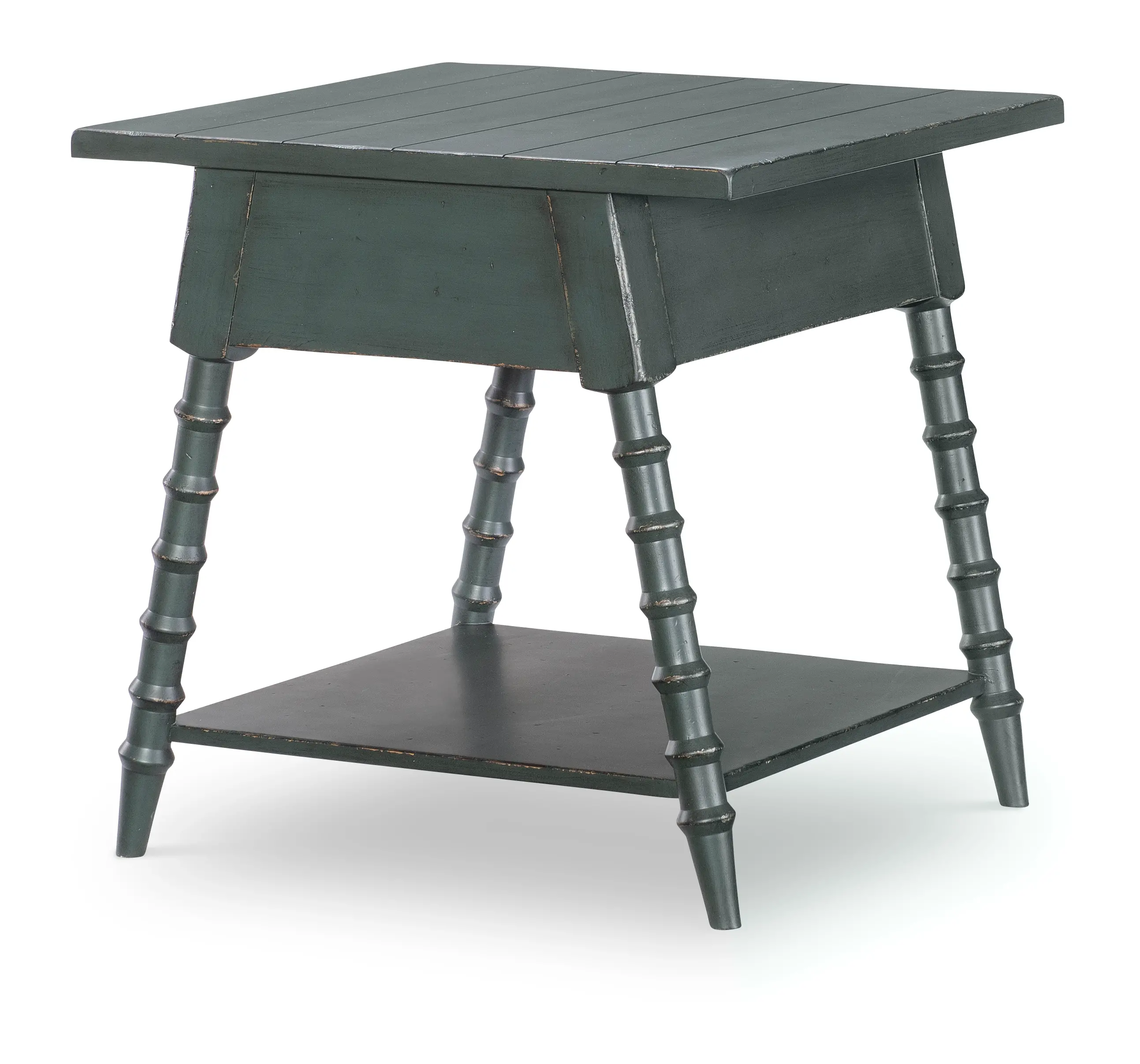 Country Living Green Bobbin Leg End Table-3