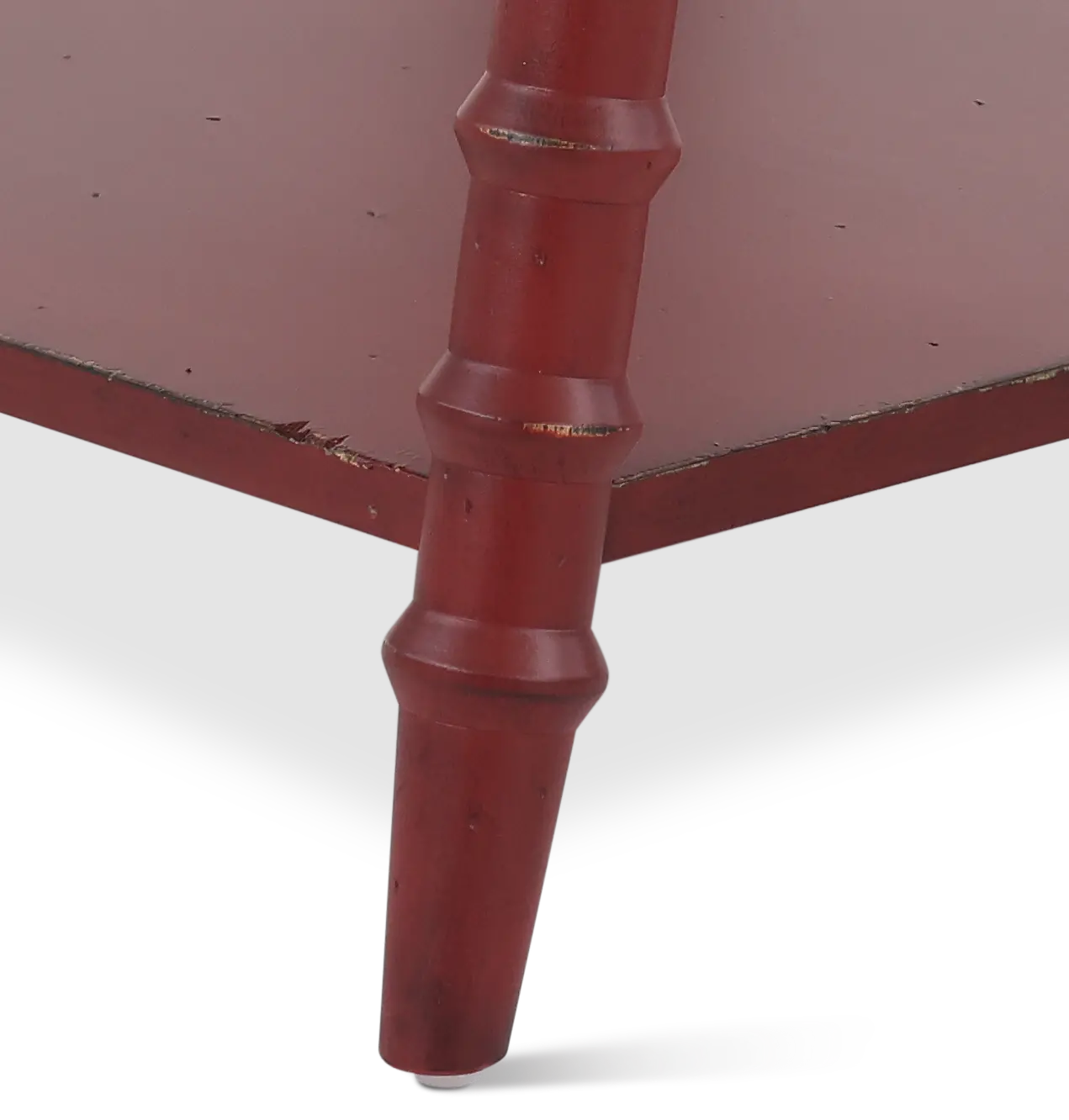 Country Living Red Bobbin Leg End Table-7