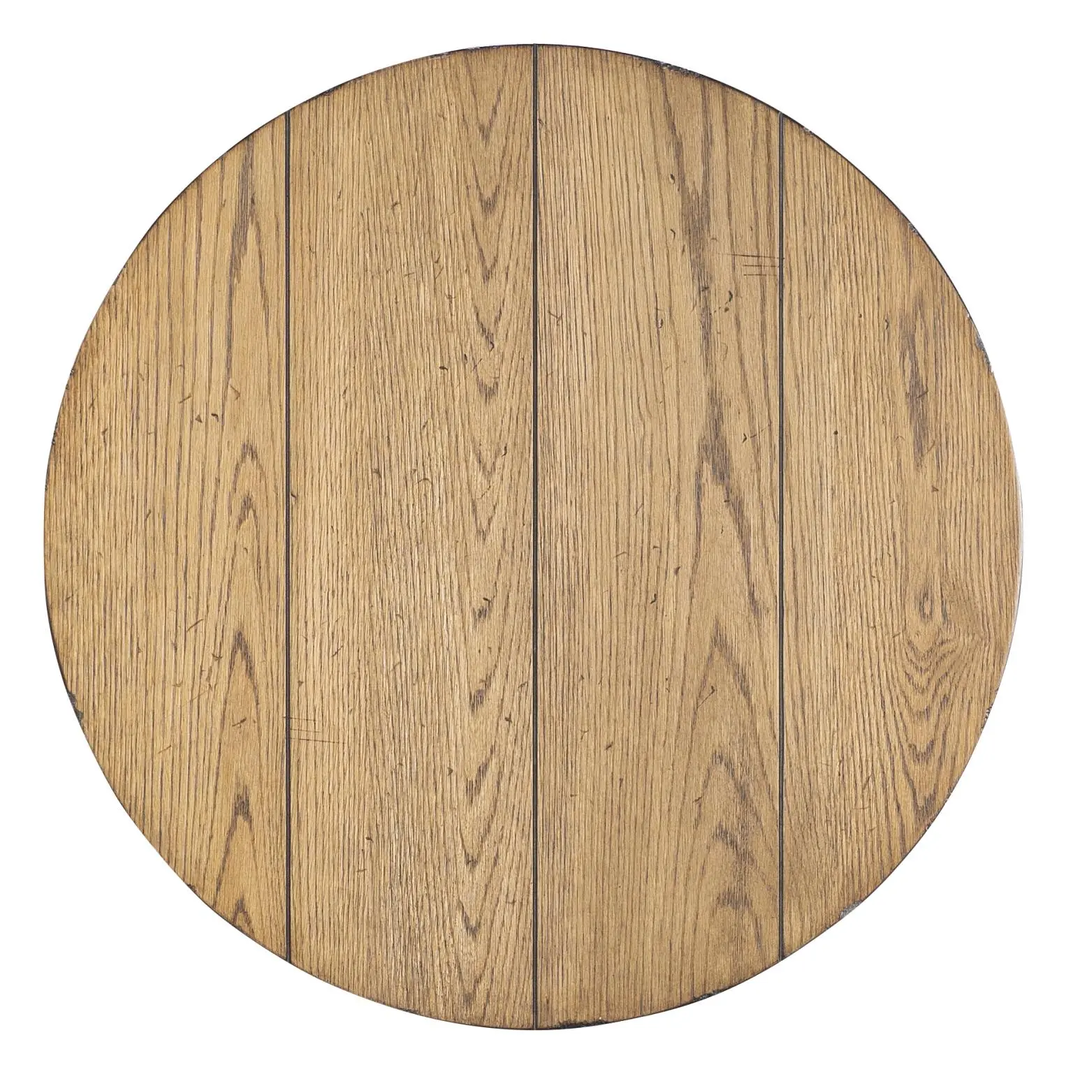 Country Living Oak and Black Round End Table-3