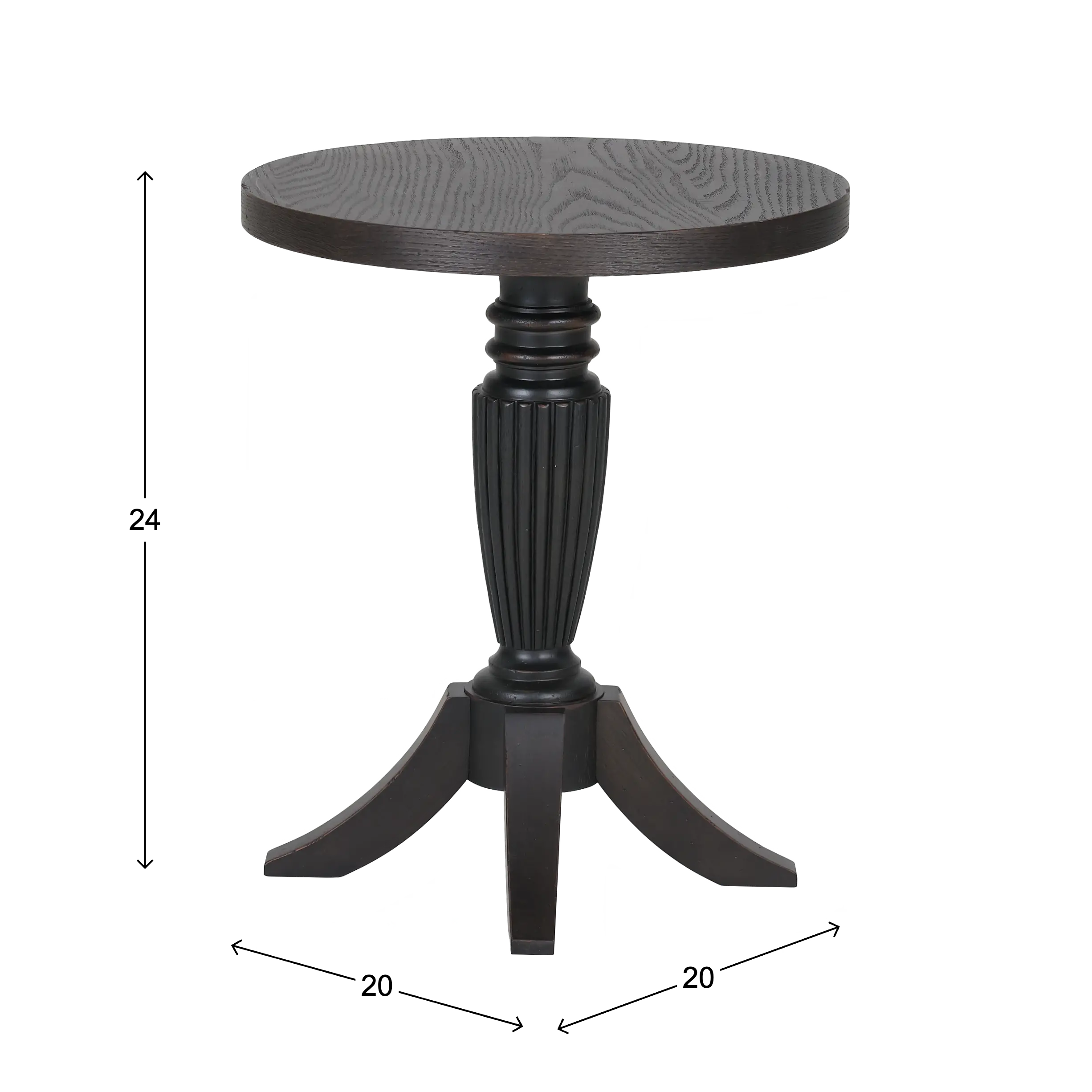 Country Living Black End Table-3