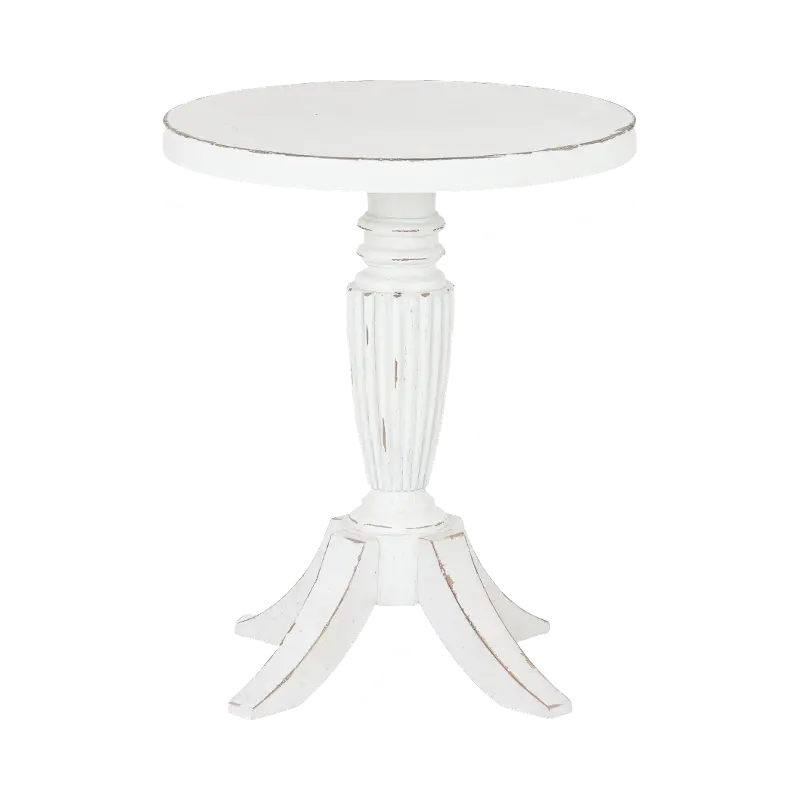 Country Living Antique White End Table