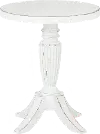 Country Living White Vintage Market Round End Table
