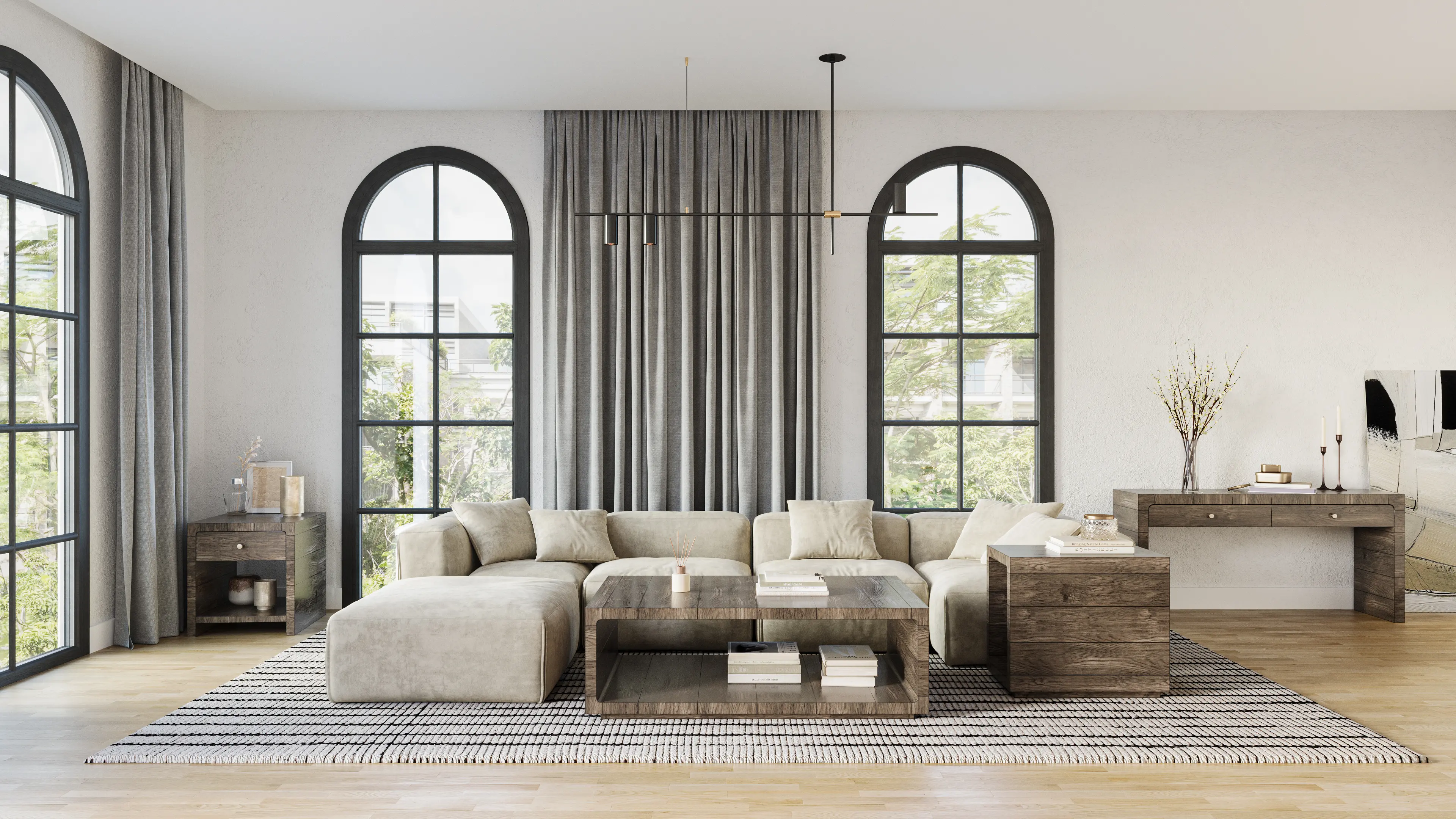 Leland Dark Brown Side Table-2