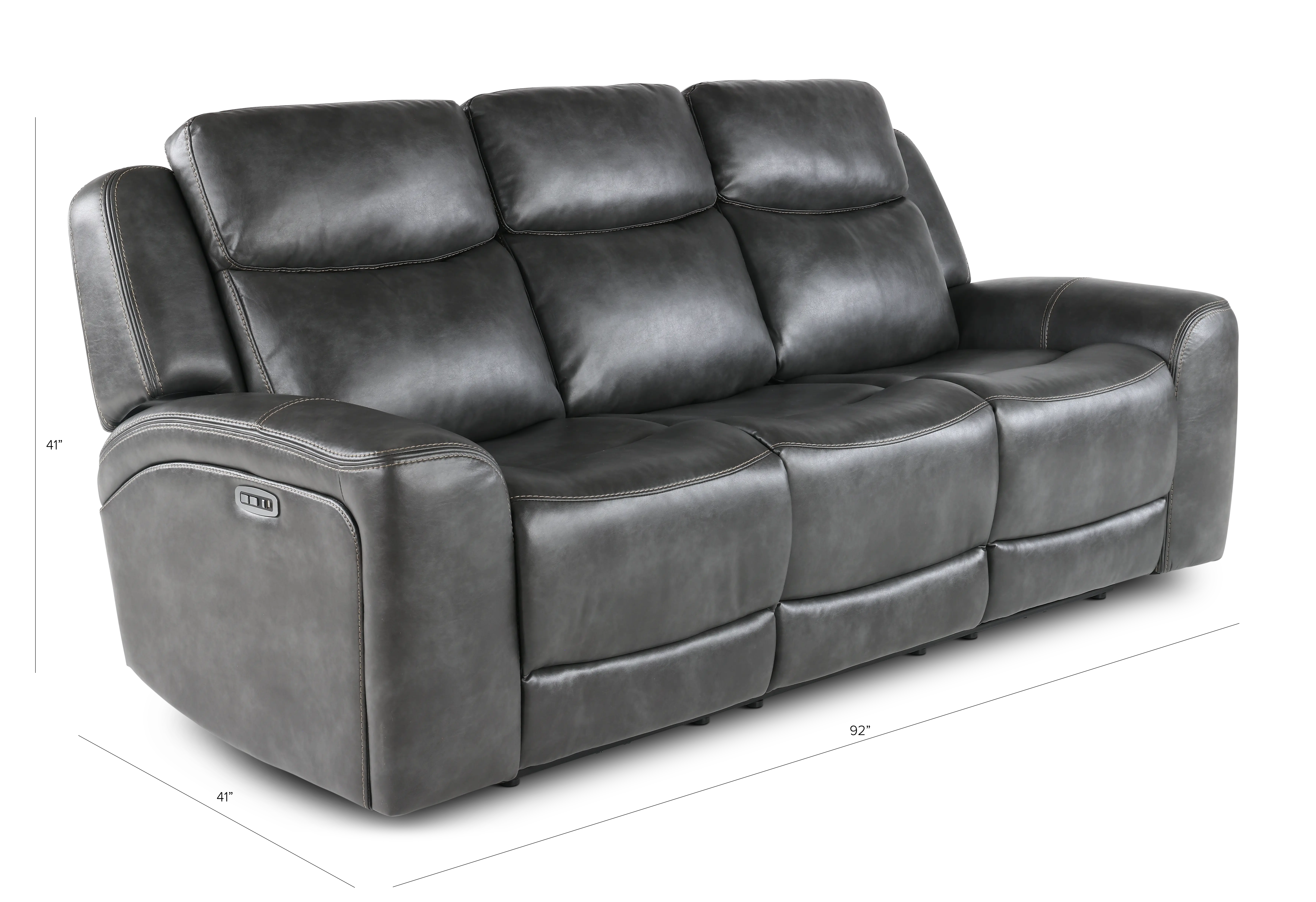 Montana Slate Gray Power Reclining Sofa-3