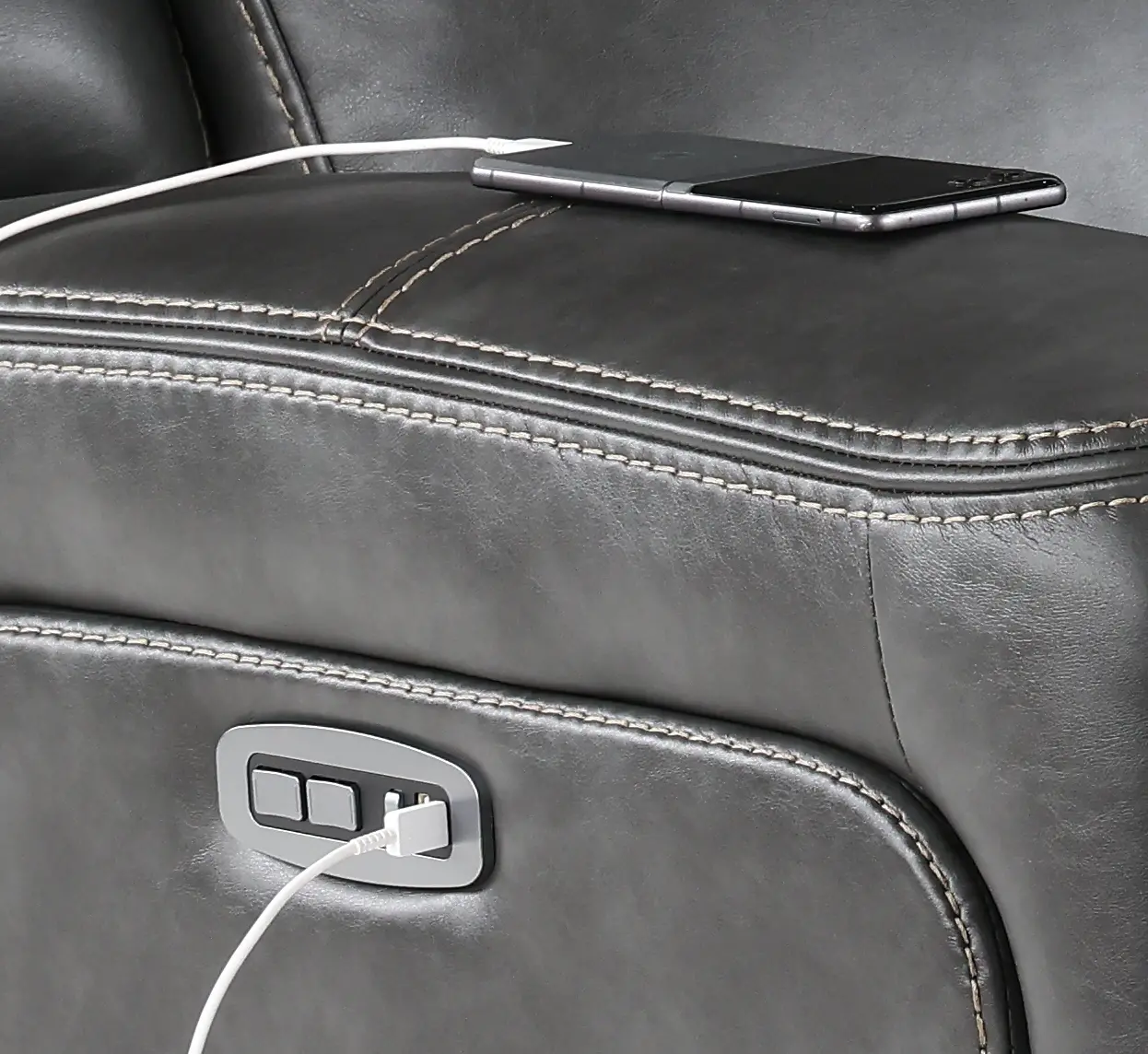 Montana Slate Gray Power Reclining Sofa-7