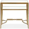 Lorena Brass and Glass End Table