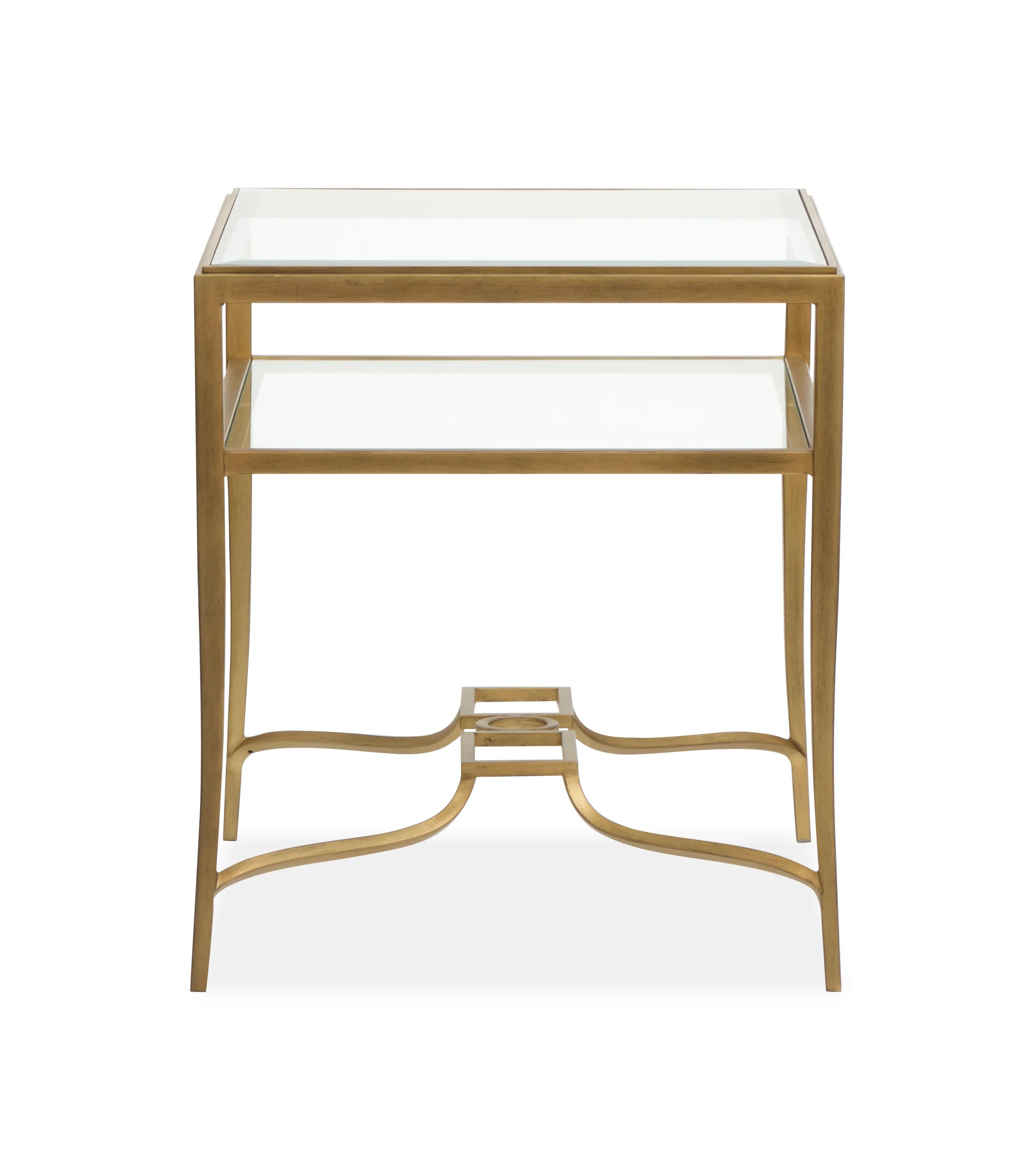 Lorena Brass and Glass End Table-4