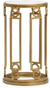 Lorena Brass and Glass Side Table