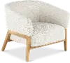 Ollie Linen White Accent Chair