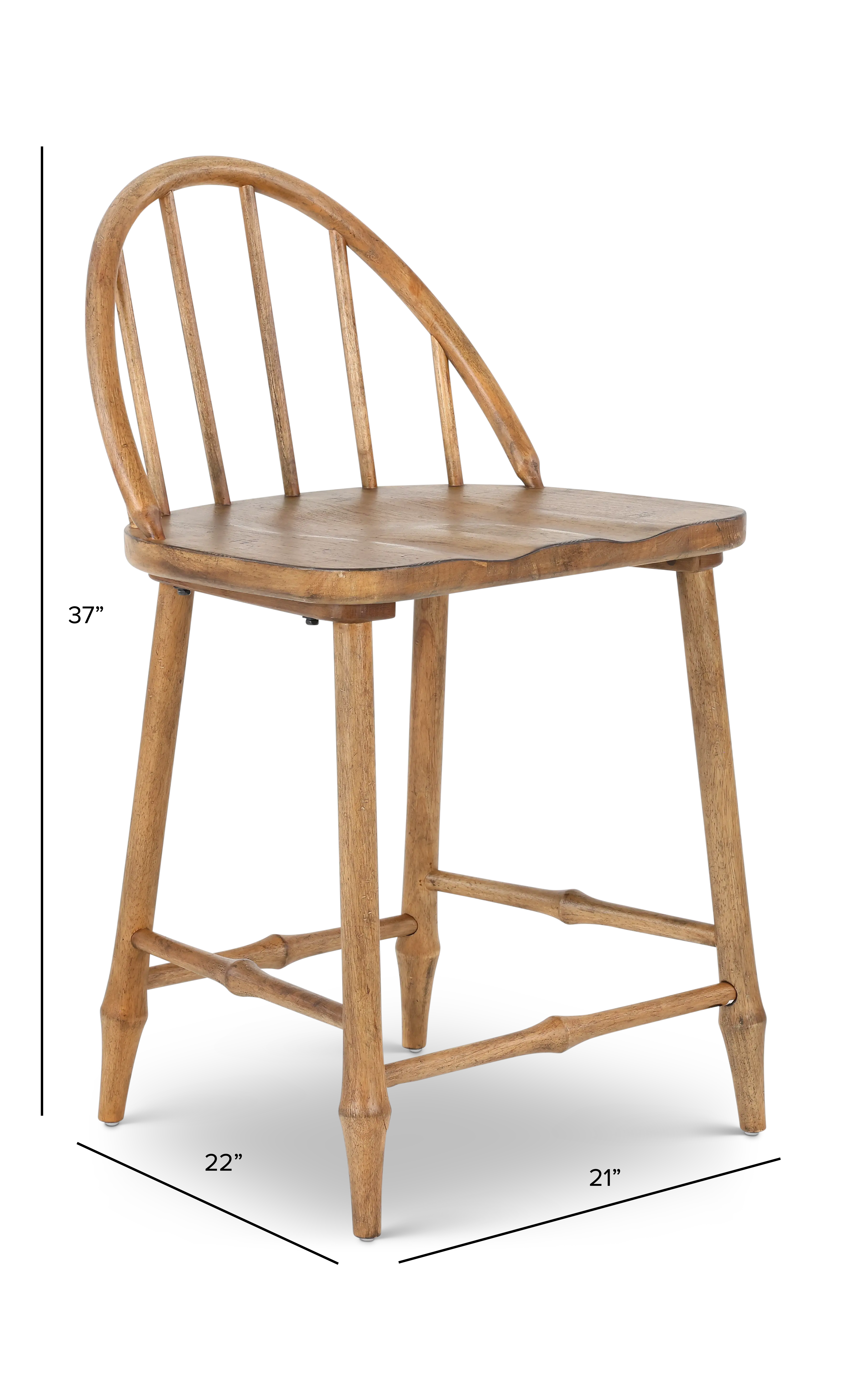 Country Living Oak Windsor Counter Height Stool-3
