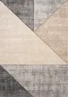 Folio 5 x 8 Neutral Carved Triangular Area Rug