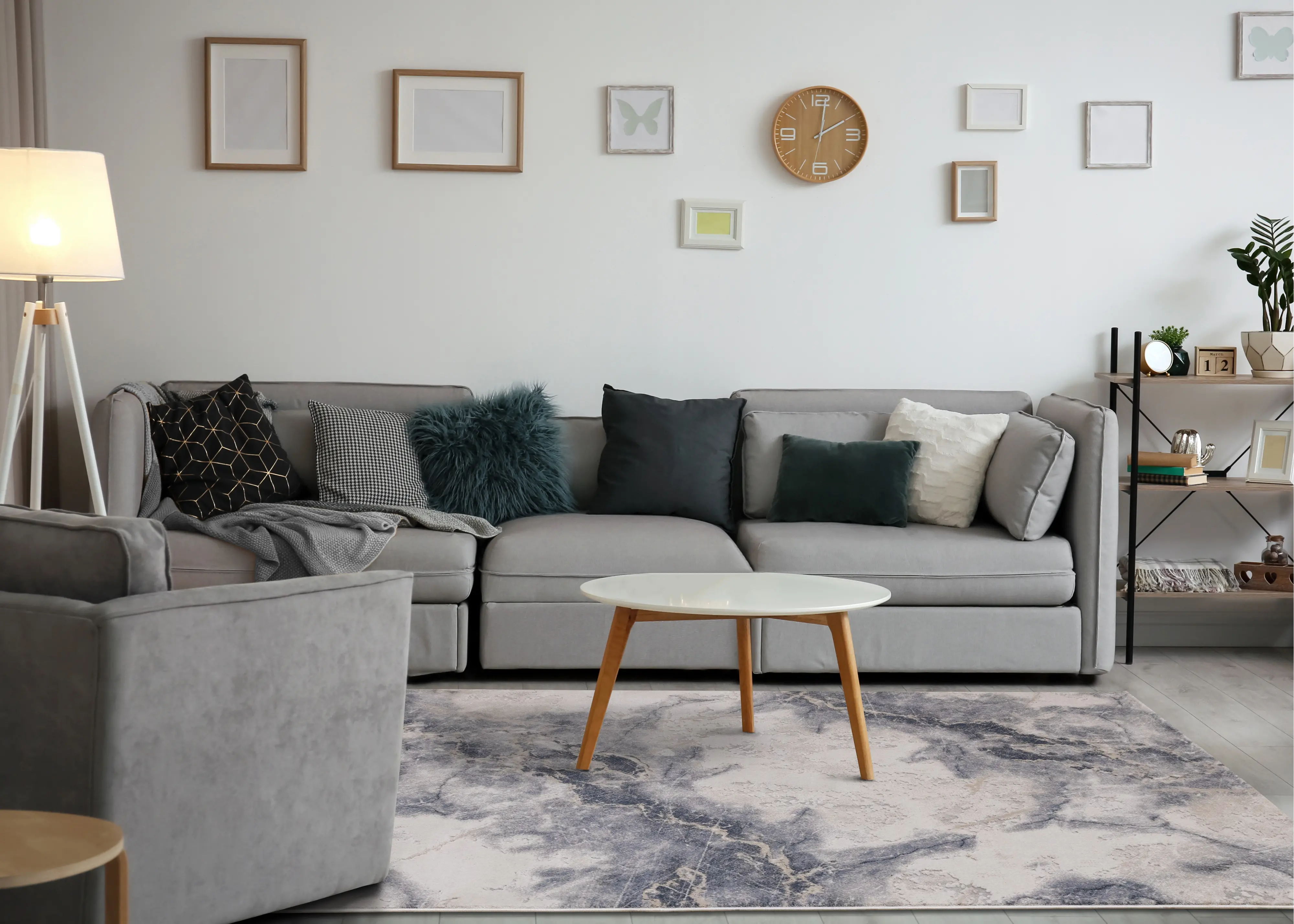 Luca 5 x 8 Alabaster Blue Area Rug-3