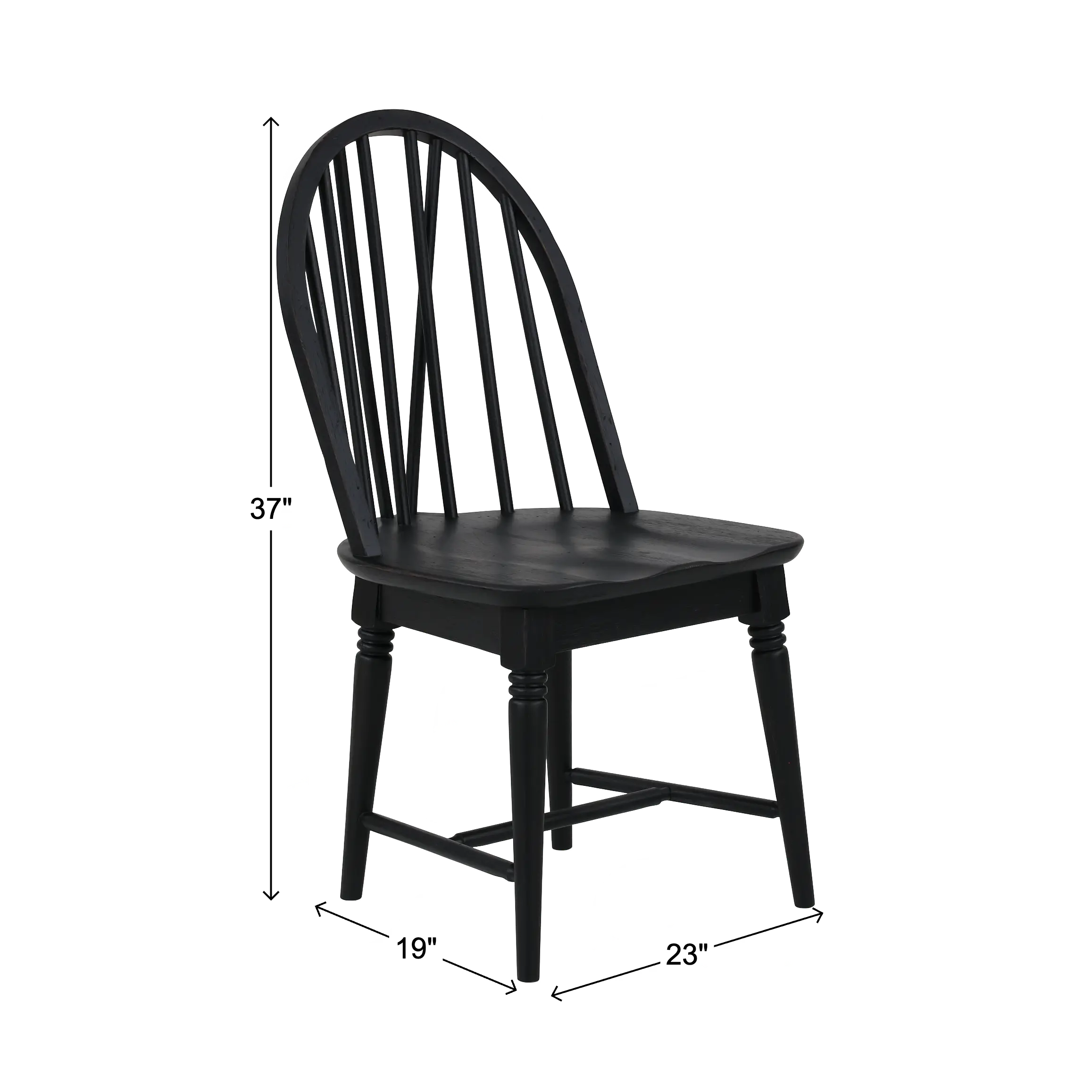 Country Living Black Windsor Dining Chair-3