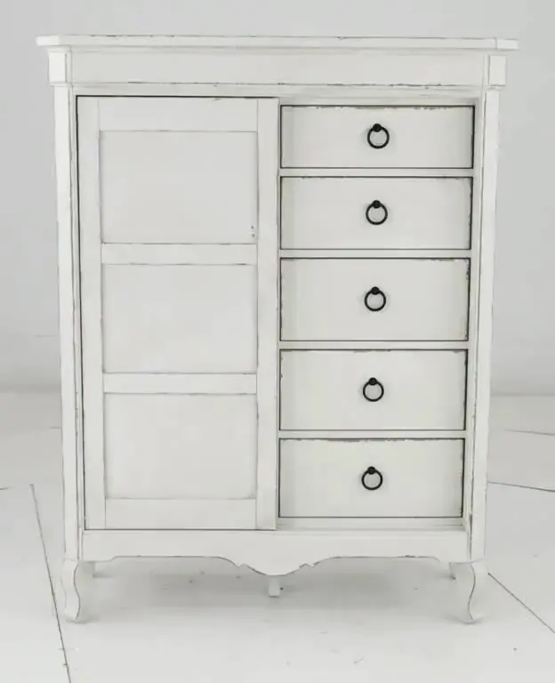 Country Living White Sliding Door Chest-10