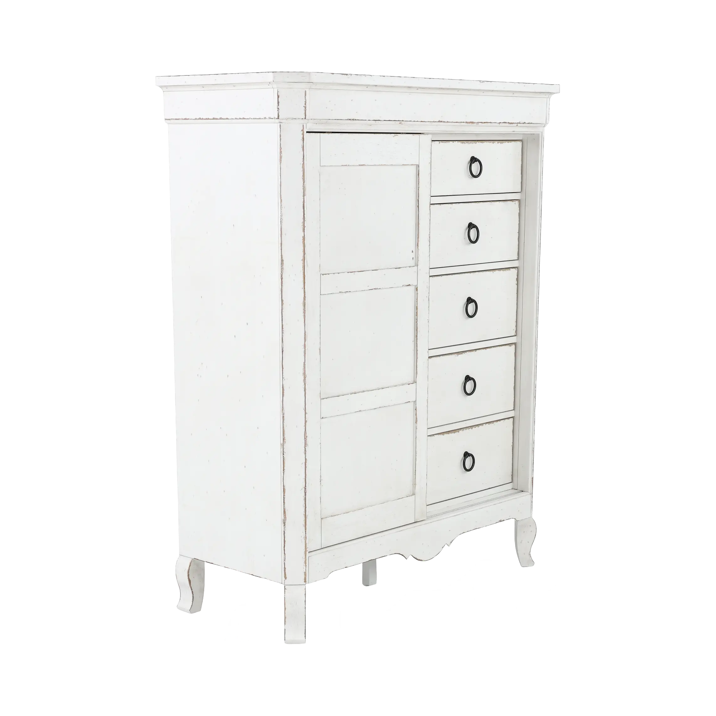 Country Living White Sliding Door Chest-4