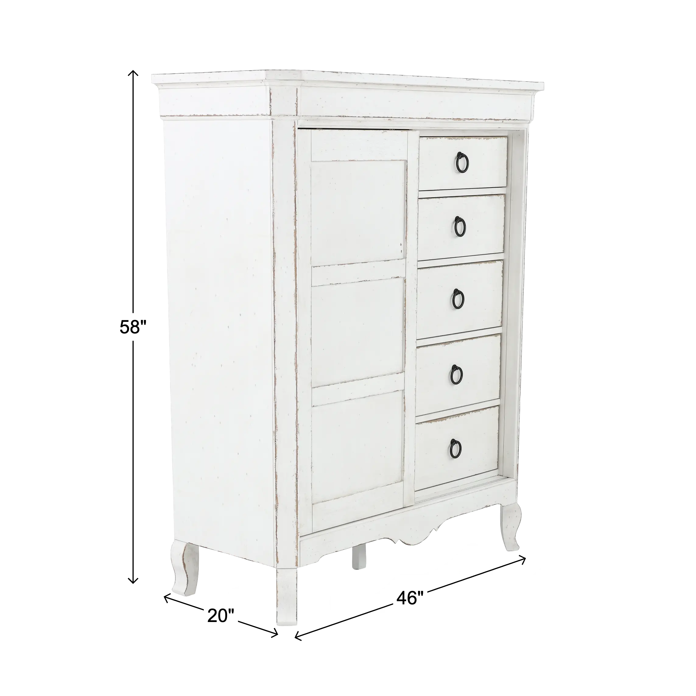 Country Living White Sliding Door Chest-3