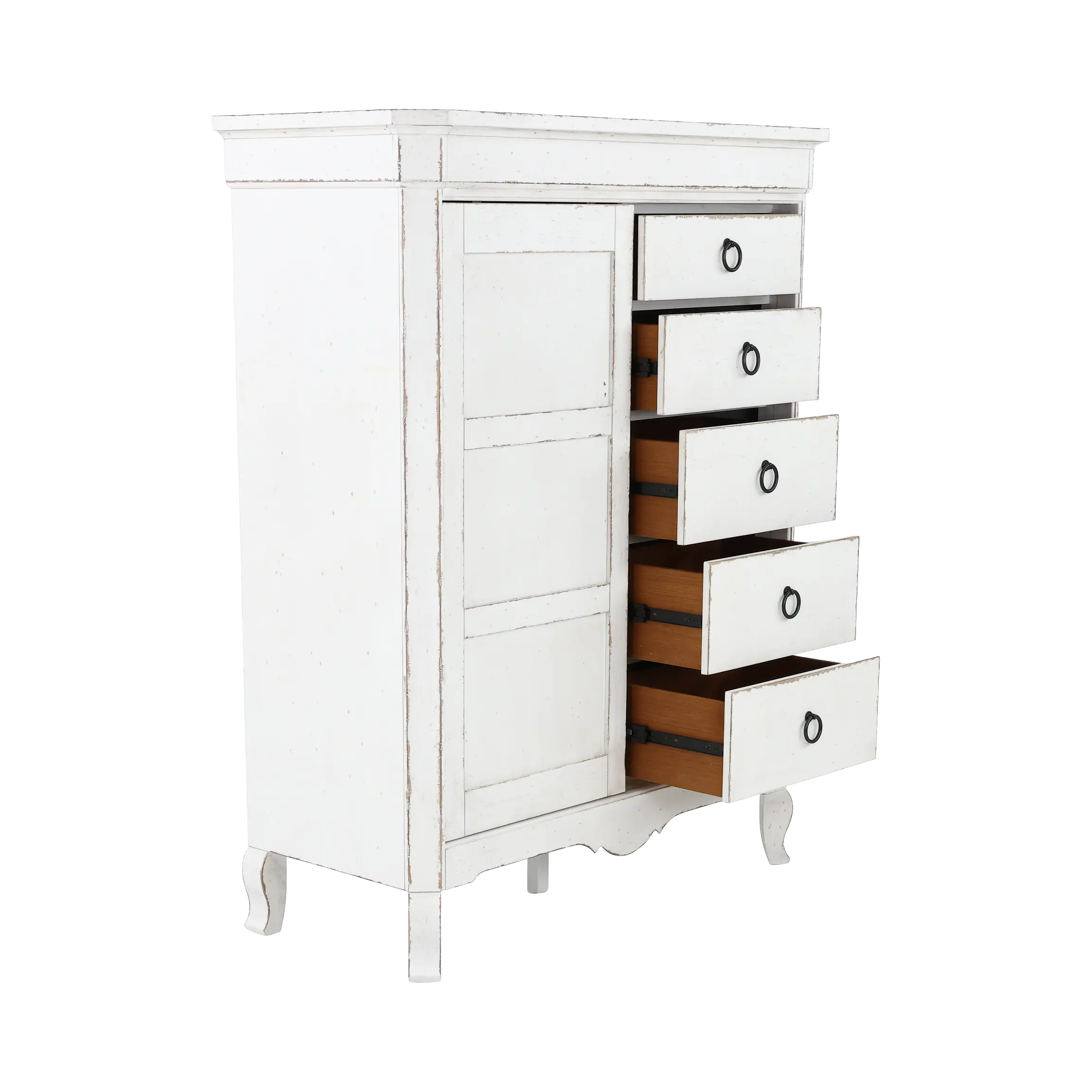 Country Living White Sliding Door Chest-5