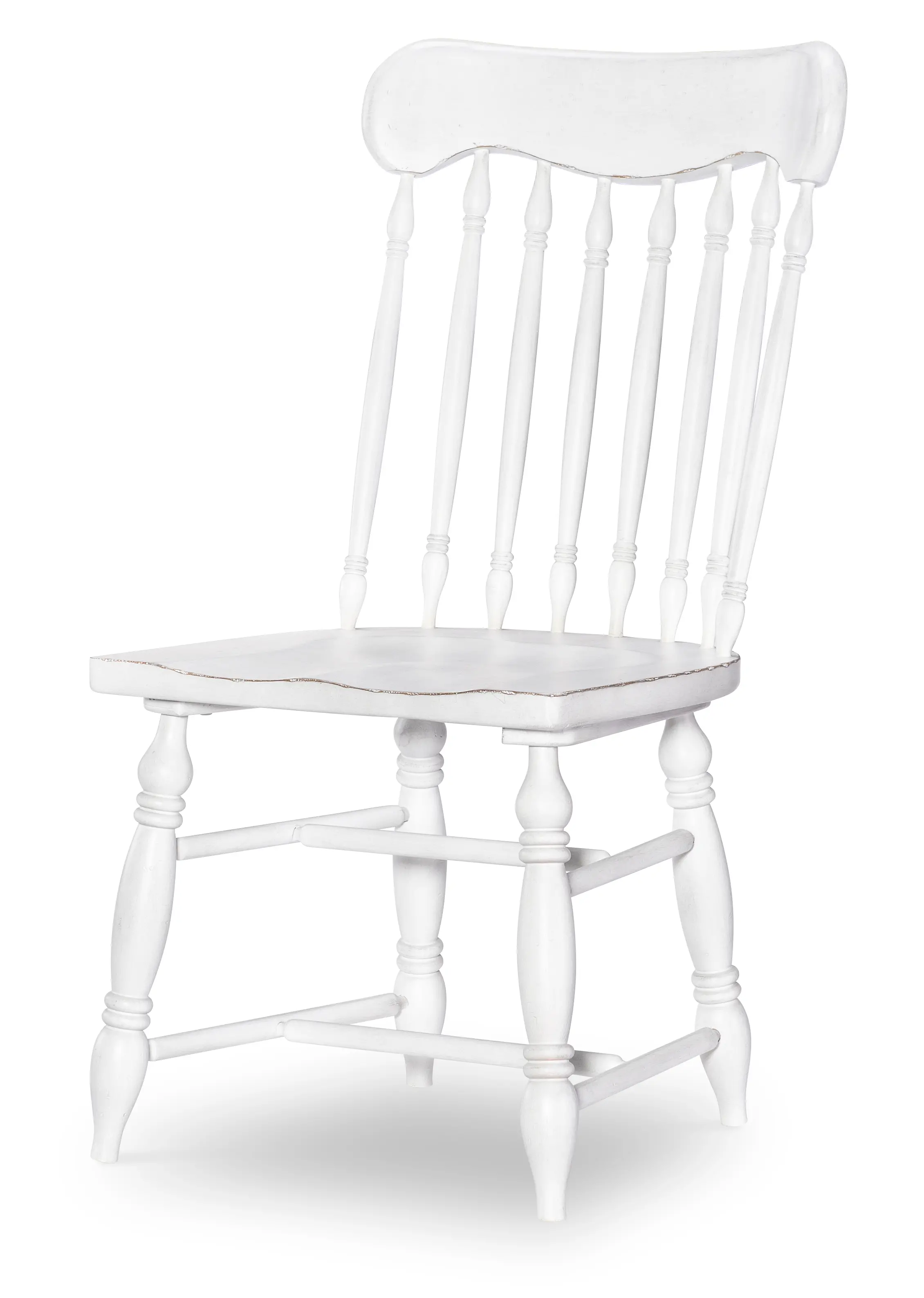 Country White Turned Spindle Dining Chair-1