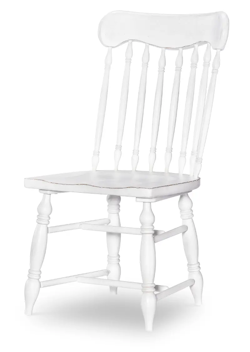 Country White Turned Spindle Dining Chair