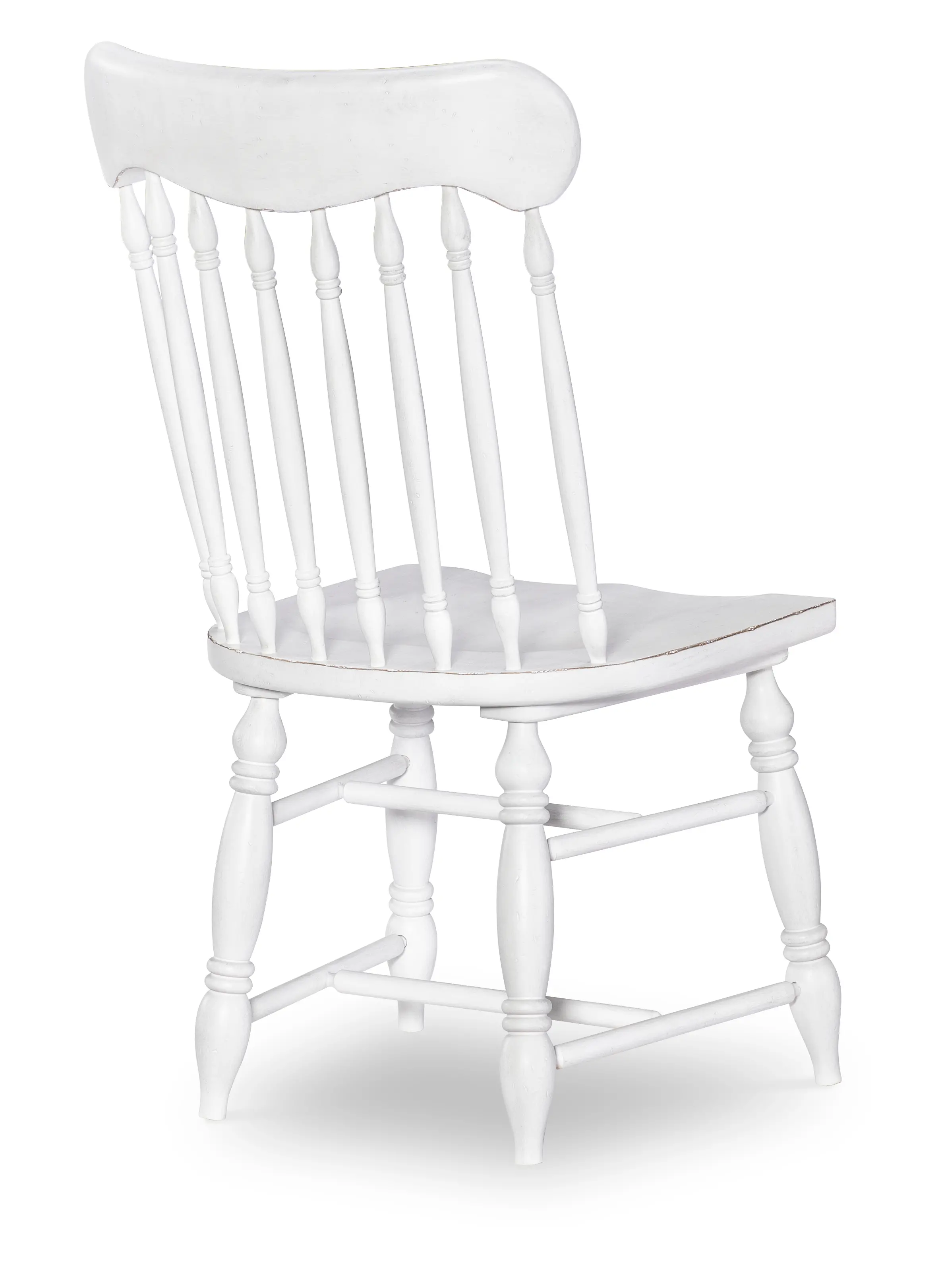 Country White Turned Spindle Dining Chair-3