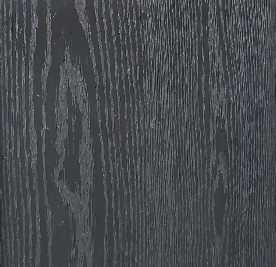 Country Living Black and Oak Scalloped Door Chest-9