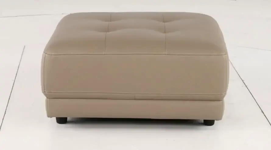 Nexus Cappuccino Brown Leather Ottoman-7