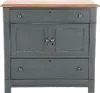 Country Living Oak and Green Washstand Accent Chest