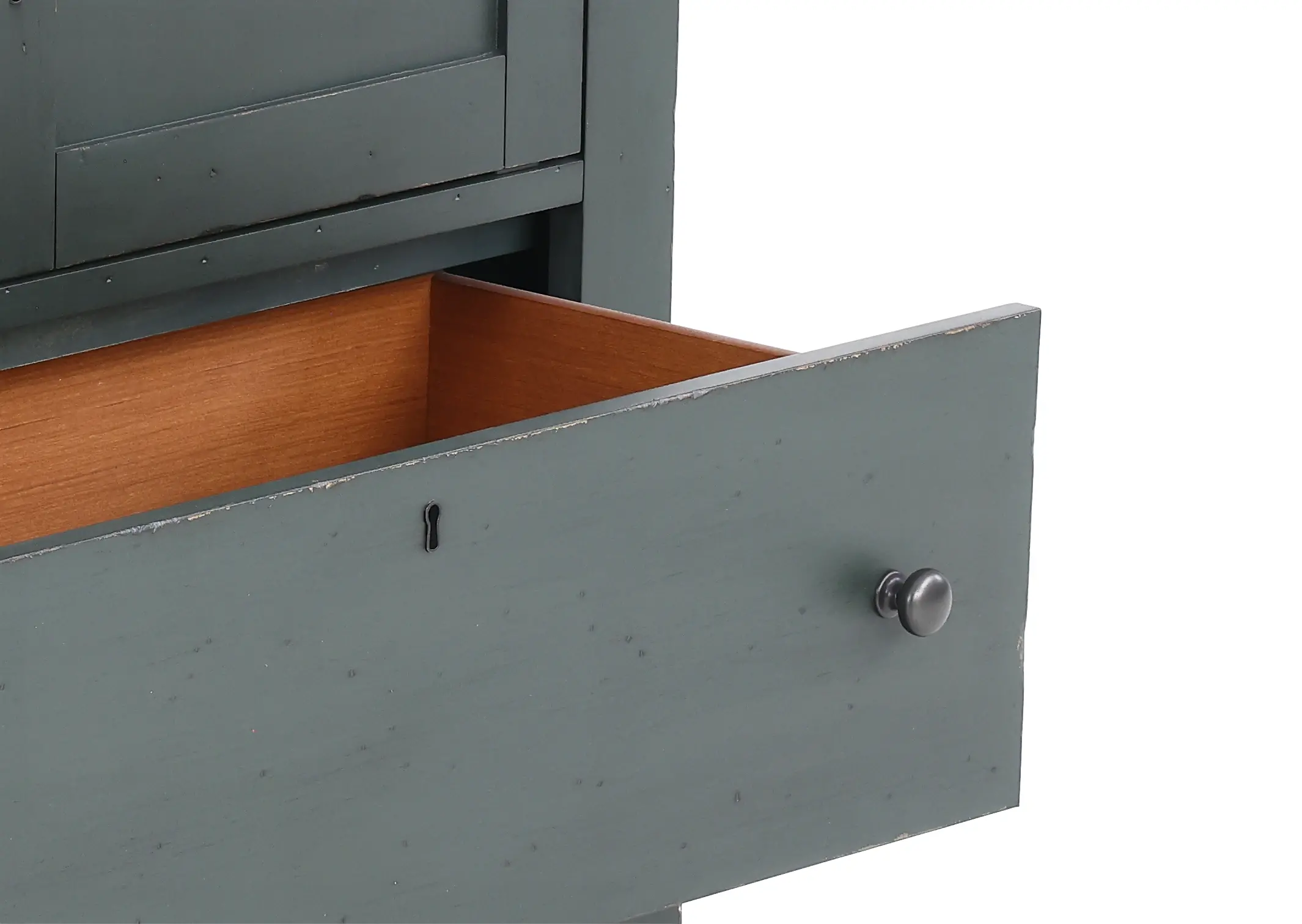 Country Living Oak and Green Washstand Accent Chest-6