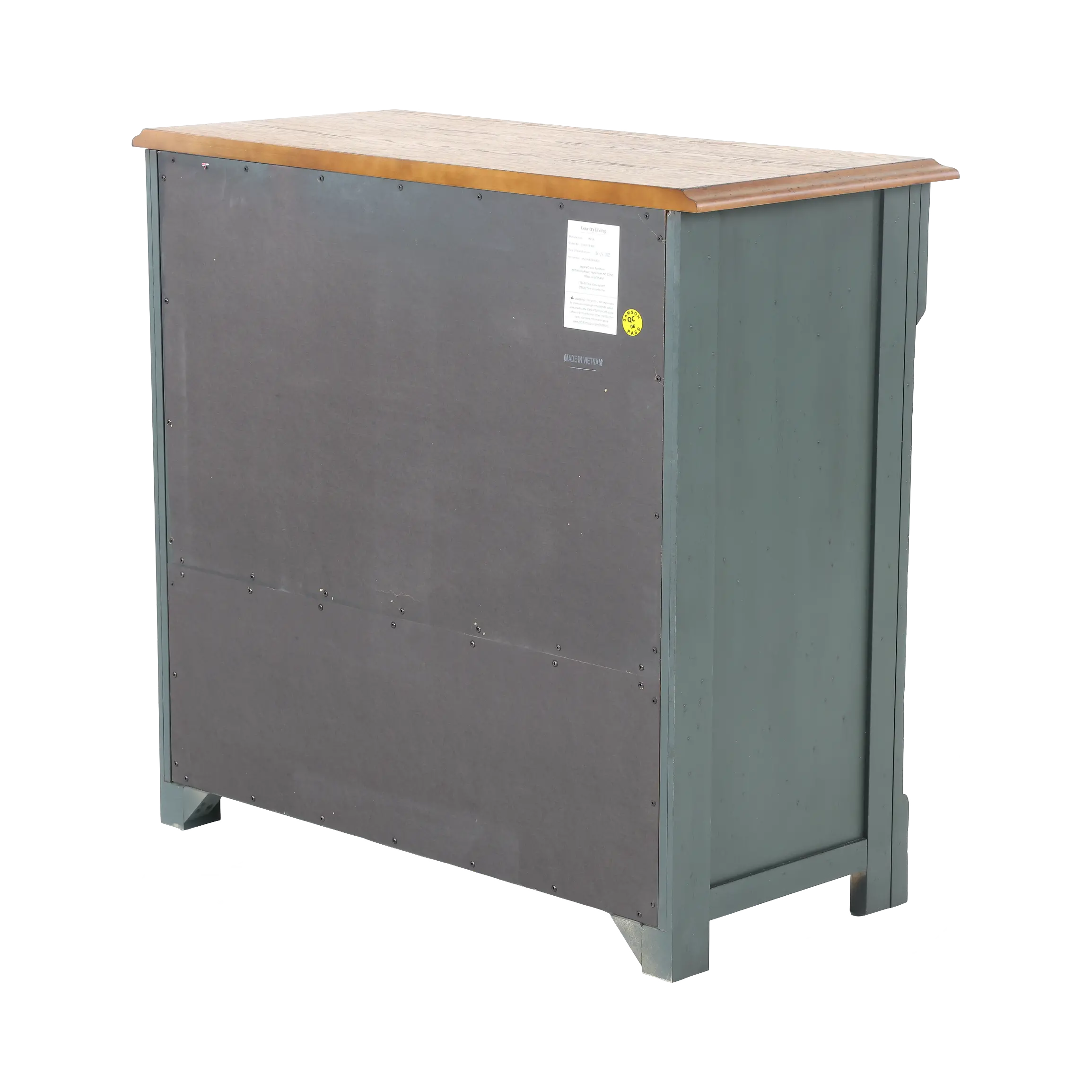 Country Living Oak and Green Washstand Accent Chest-8