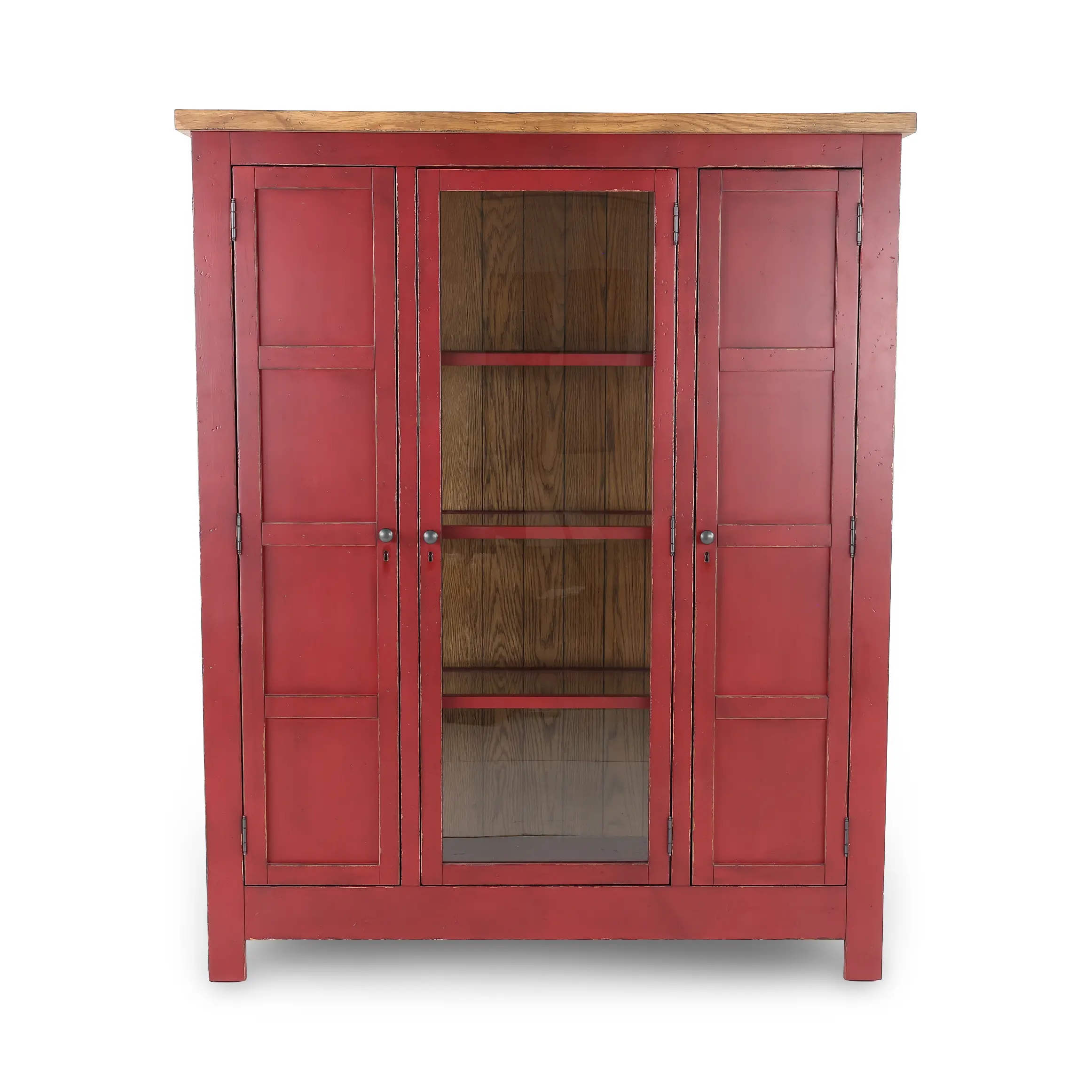Country Living Red Pie Safe Cabinet-1