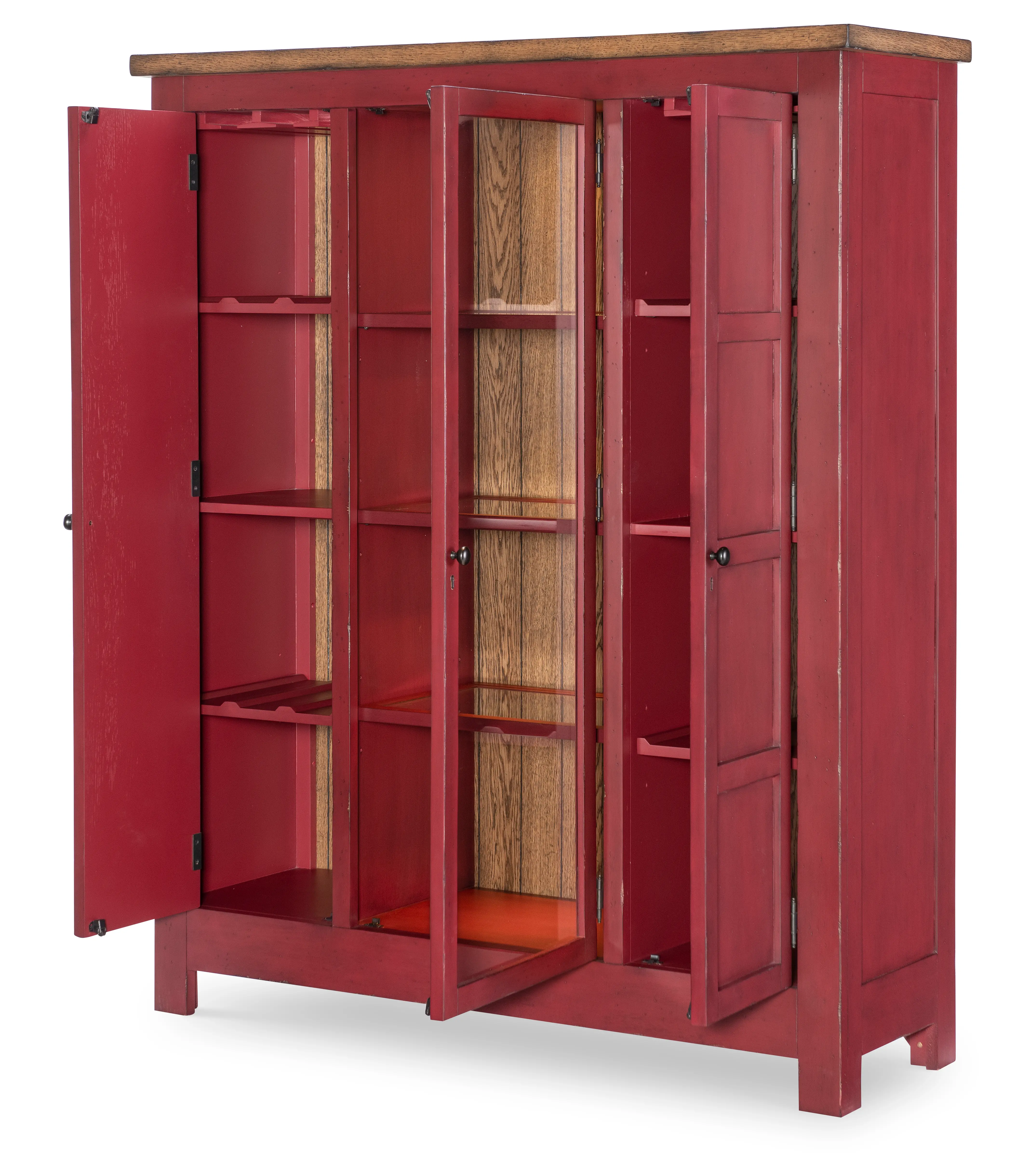 Country Living Red Pie Safe Cabinet-6