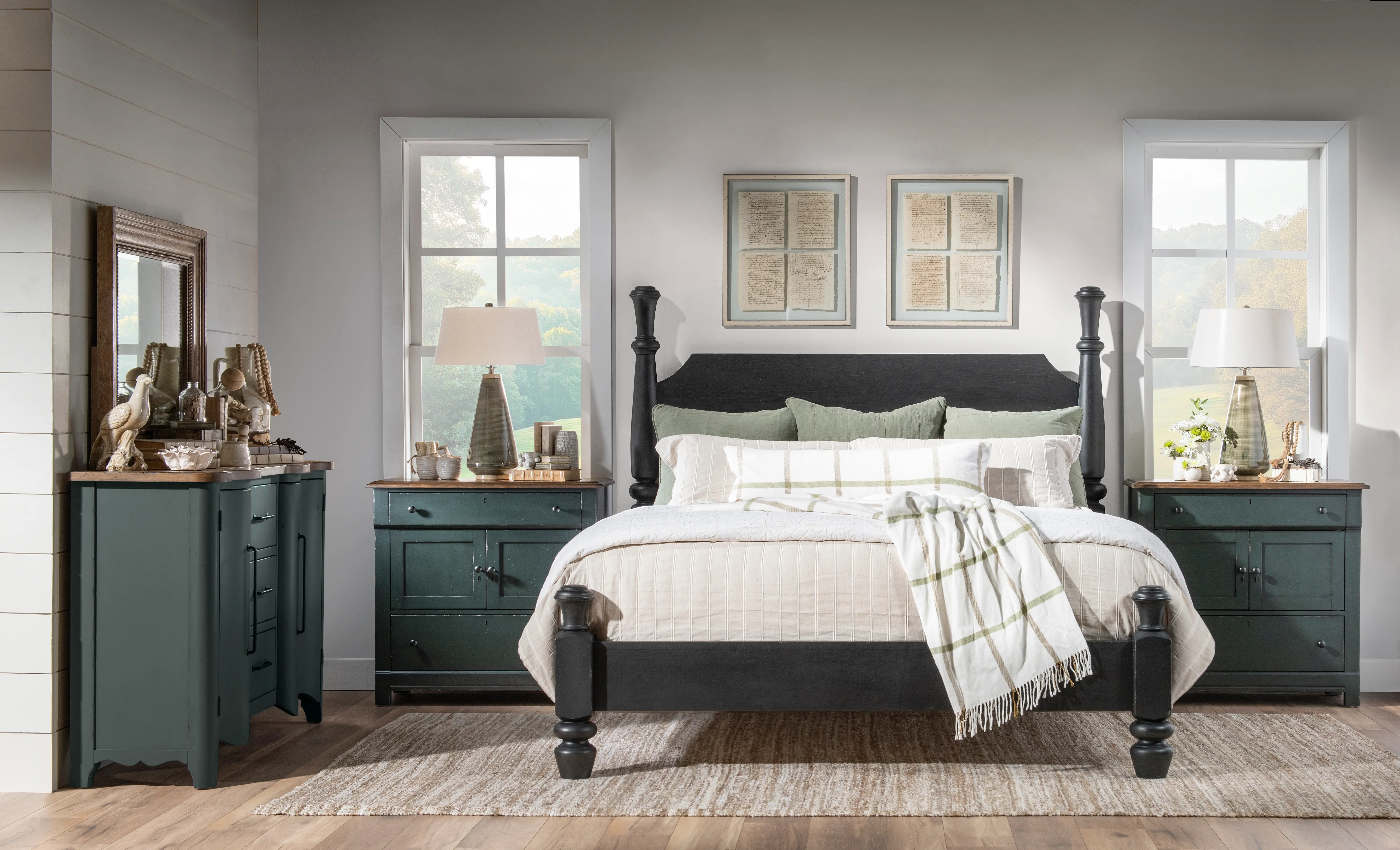 Country Living Black King Post Bed-8