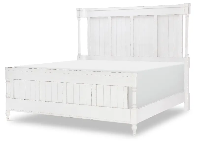 Country Living White Picket Fence Queen Shelter Bed