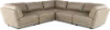 Nexus Cappuccino Brown Leather 5 Piece Sectional