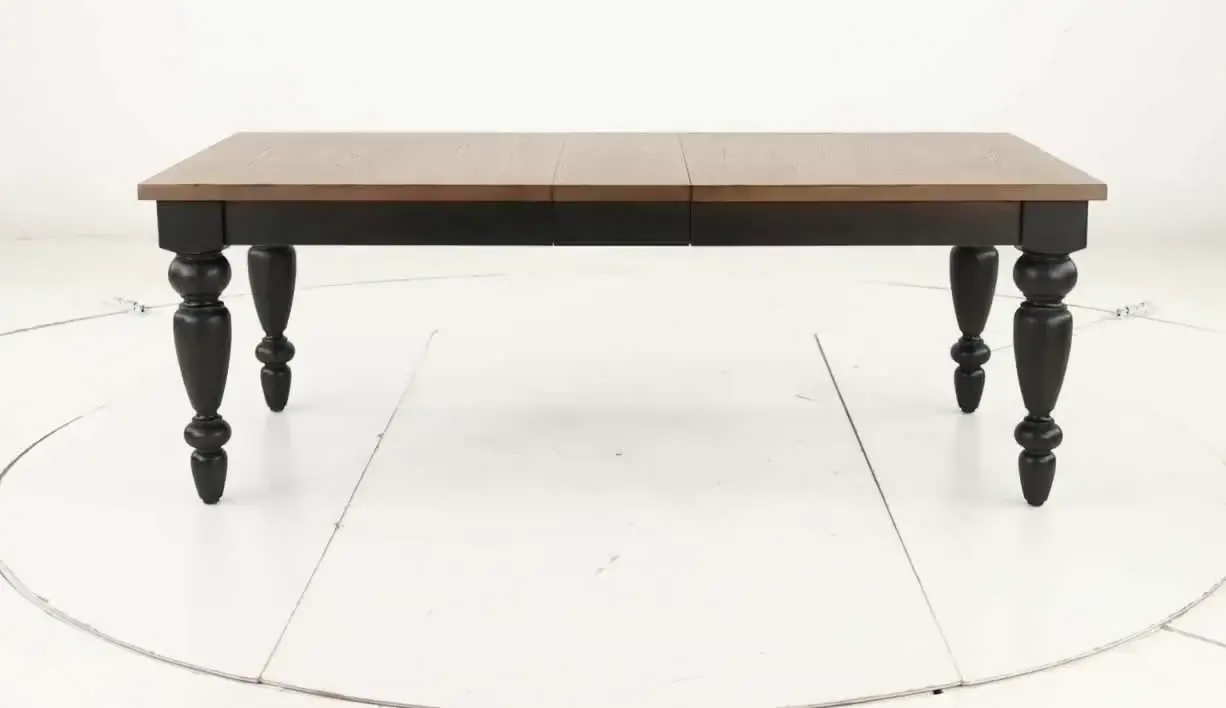 Country Living Oak and Black Dining Table-6