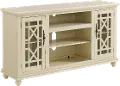 Two Door Antique White 63 TV Stand